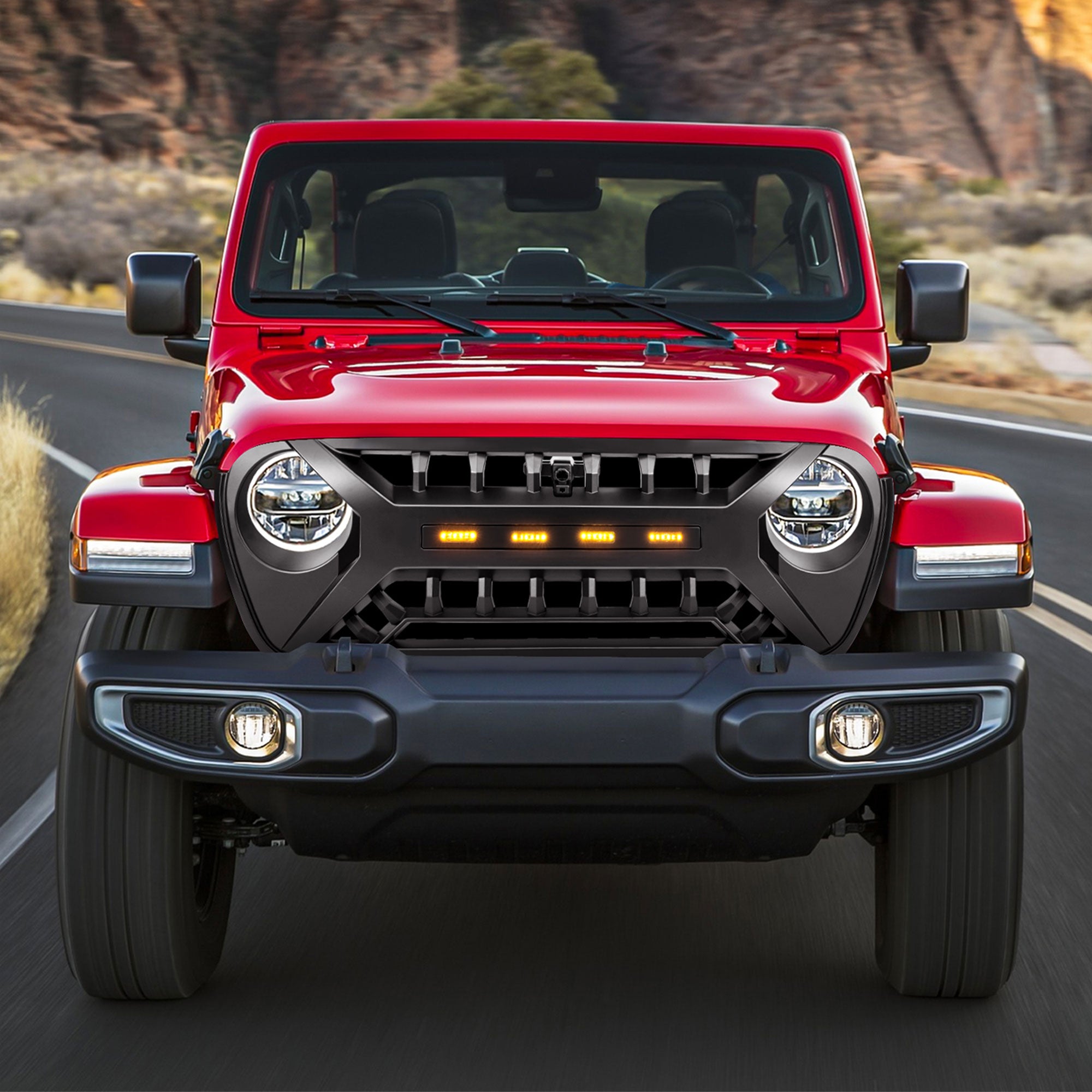 AMERICAN MODIFIED w/Lights for 18-23 Jeep Wrangler JL & Gladiator JT (Open Box) - VMInnovations