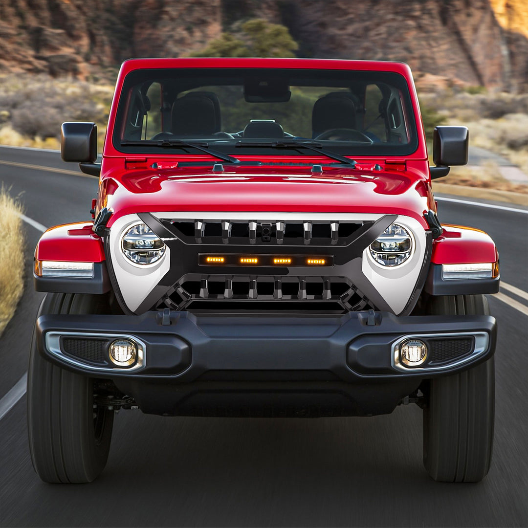 AMERICAN MODIFIED Grille w/Lights for 2018-2023 Jeep Wrangler JL & Gladiator JT - VMInnovations