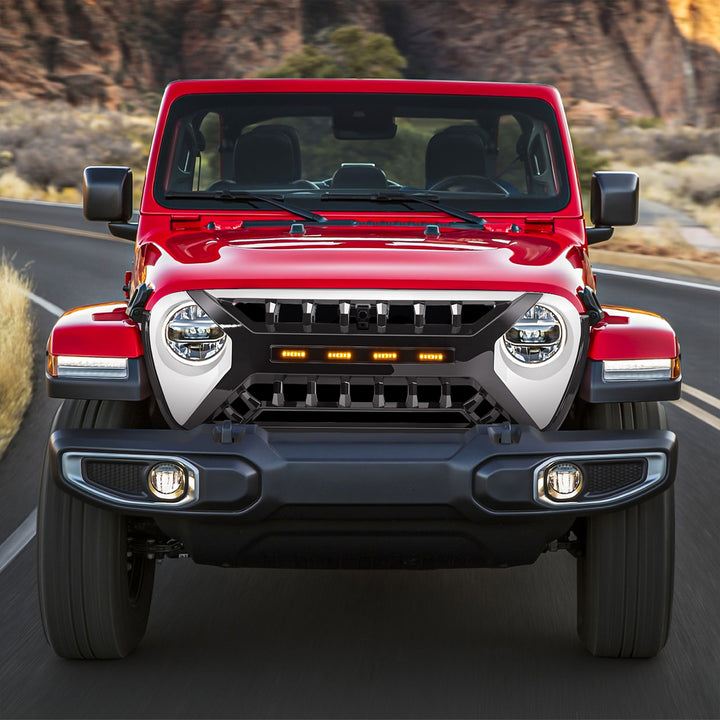 AMERICAN MODIFIED Grille w/Lights for 2018-2023 Jeep Wrangler JL & Gladiator JT - VMInnovations