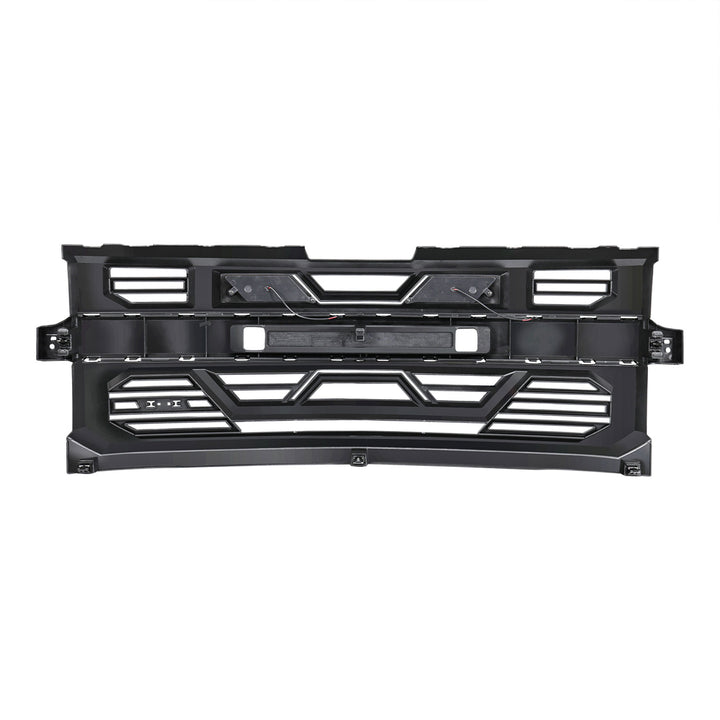 AMERICAN MODIFIED Grille w/Lights for 19-21 Chevy Silverado 1500, Matte Black - VMInnovations