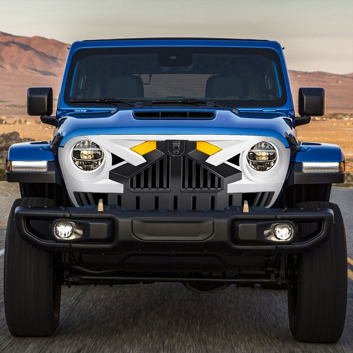 AMERICAN MODIFIED Grille for 2018+ Jeep Wrangler JL, 2020+ Gladiator JT w/Camera - VMInnovations