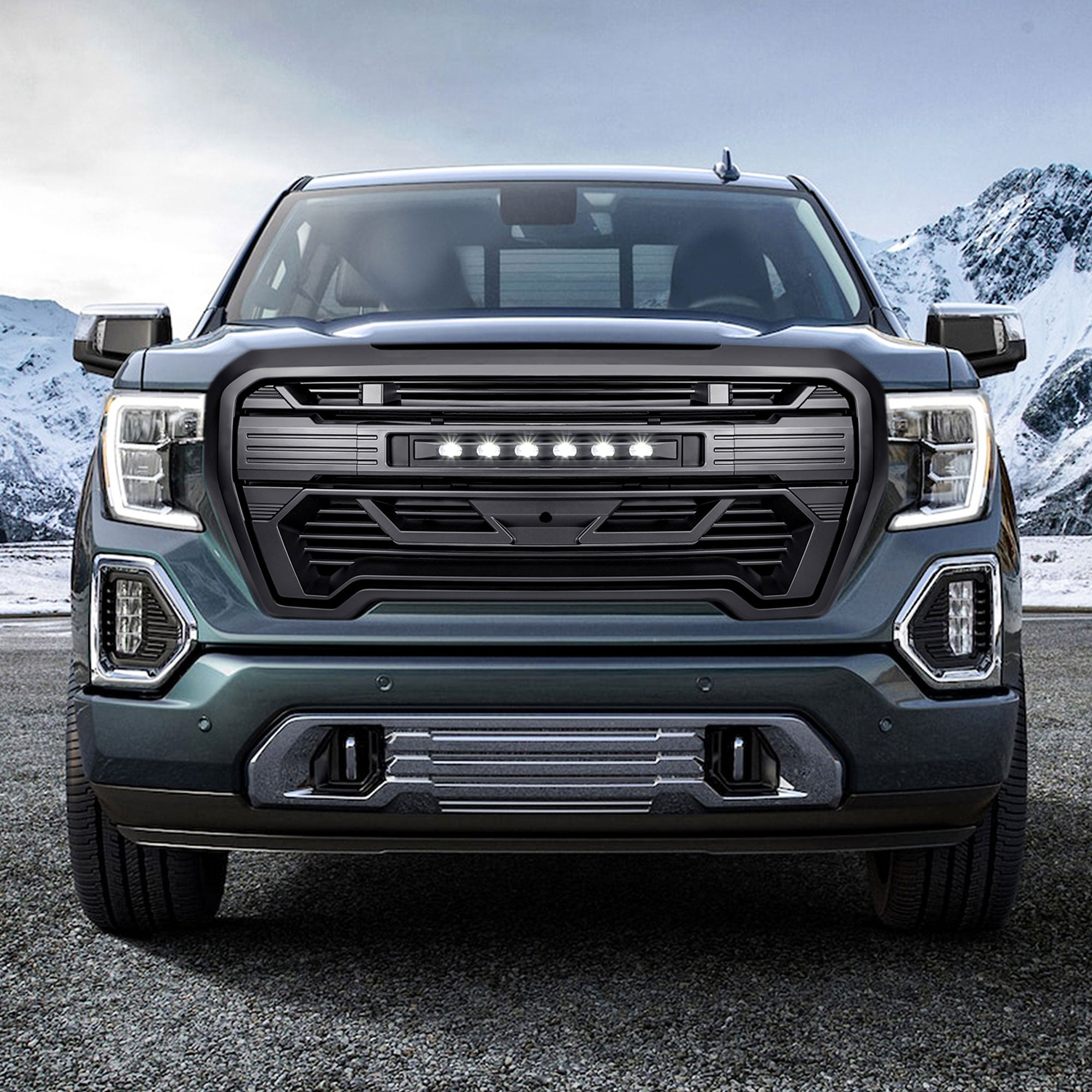 AMERICAN MODIFIED Grille w/Lights for '19-'21 GMC Sierra 1500, SLE, & SLT (Used) - VMInnovations