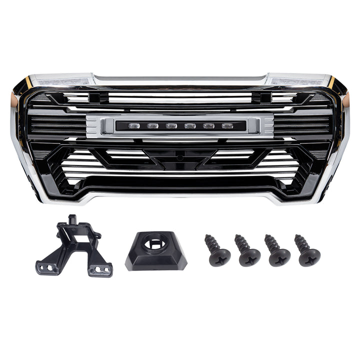 AMERICAN MODIFIED Grille w/Lights for 2019-2021 GMC Sierra 1500 Base, SLE, & SLT - VMInnovations