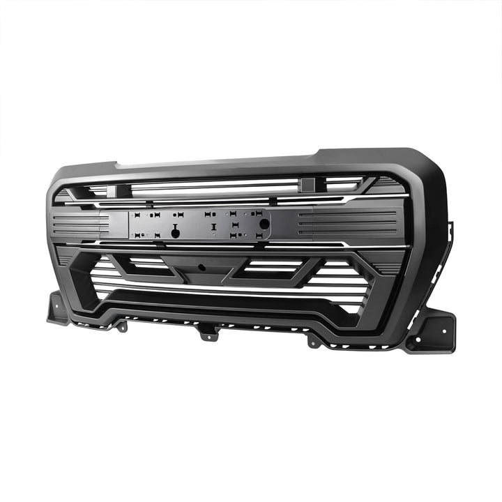AMERICAN MODIFIED Grille w/Emblem Base, 2019-2021 GMC Sierra 1500, Matte Black - VMInnovations