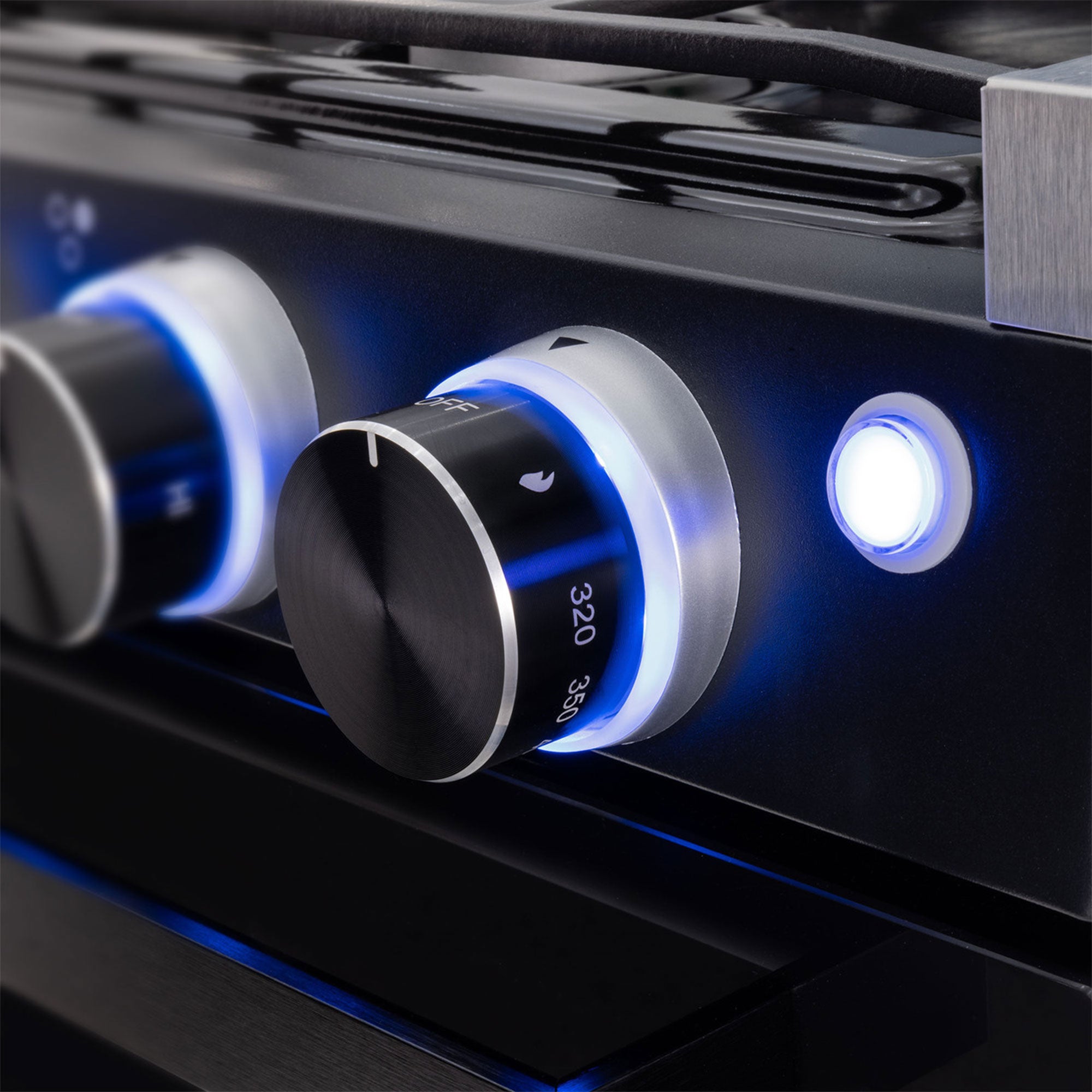 RecPro 17" Tall 3 Burner Propane RV Stove Gas Range without Range Hood, Black - VMInnovations