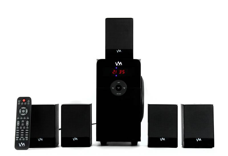VM Audio VMHS511 500W 5.1 Home Multi Media Surround Sound Speakers System USB/SD