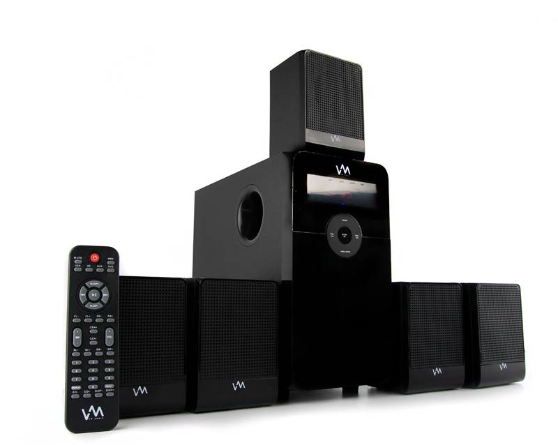 VM Audio VMHS511 500W 5.1 Home Multi Media Surround Sound Speakers System USB/SD