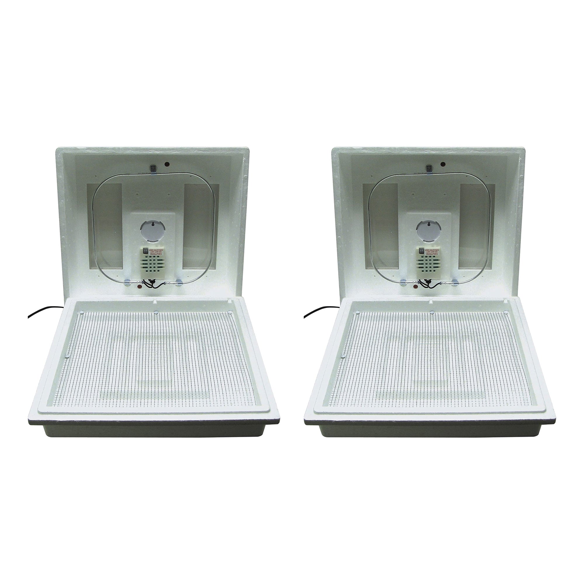 Farm Innovators 2100 Heated Still Air Incubator for 4 Dozen Eggs, White (2 Pack)