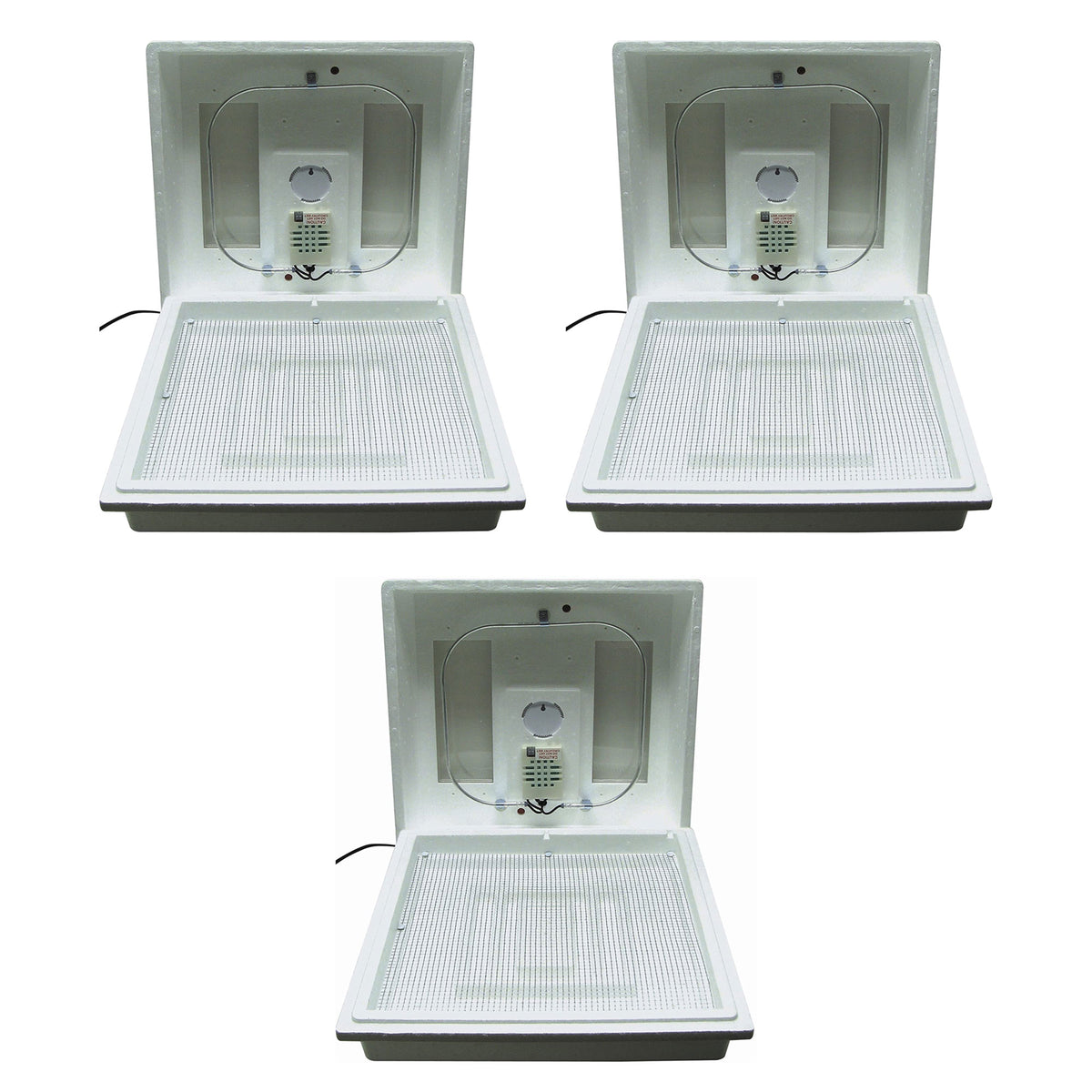 Farm Innovators 2100 Heated Still Air Incubator for 4 Dozen Eggs, White (3 Pack)