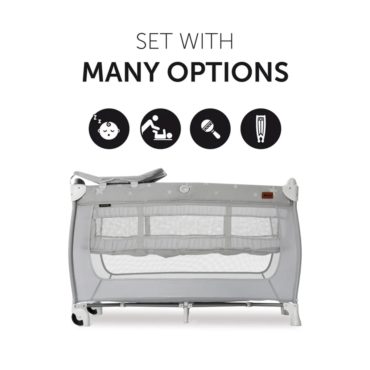 hauck Sleep N Play Center Portable Travel Cot with Foldable Portable Foam Pad