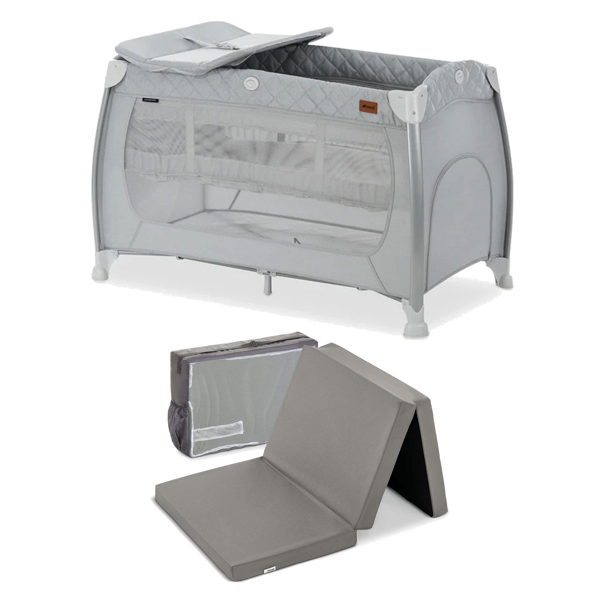 hauck Play N Relax Center Foldable Travel Bed with Foldable Portable Foam Pad