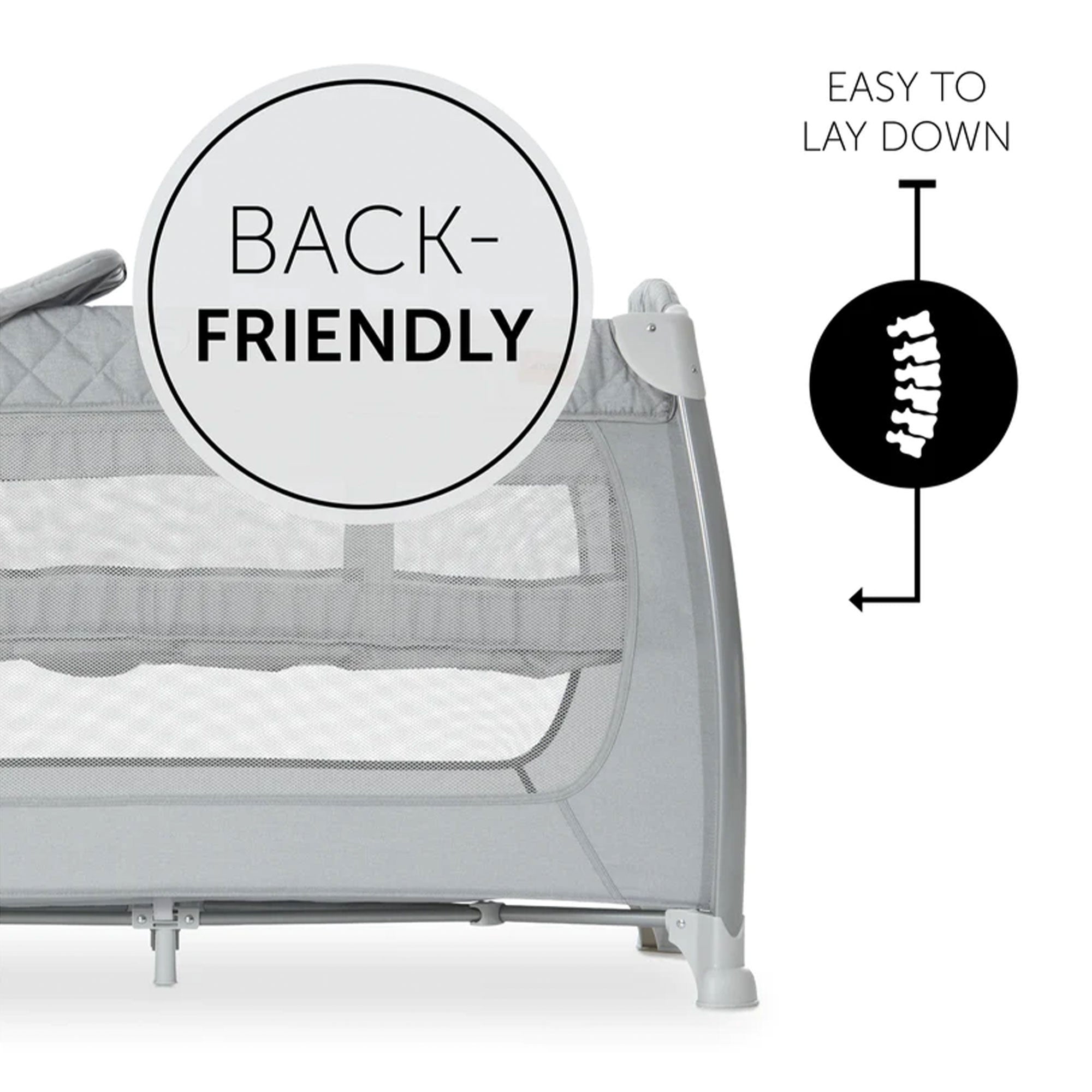 hauck Play N Relax Center Foldable Travel Bed with Foldable Portable Foam Pad