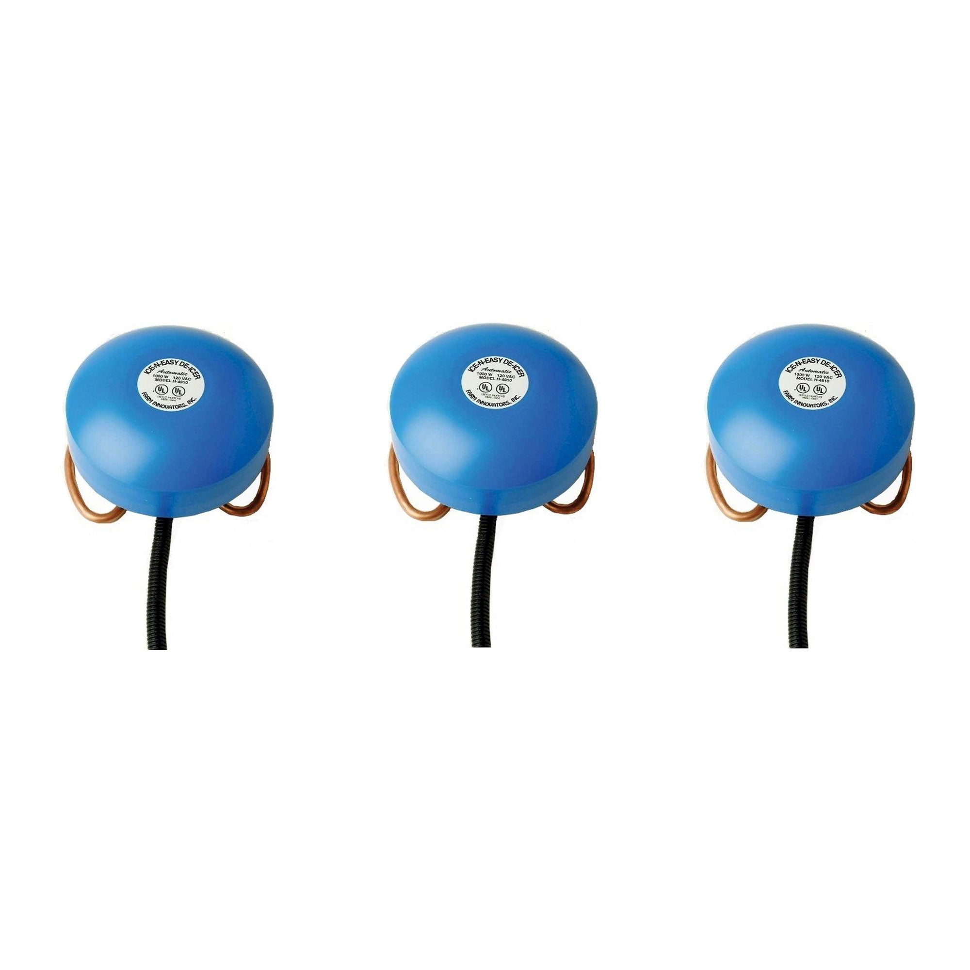 Farm Innovators Economical 1000 Watt Floating Metal Tank De-Icer, 3 Pack, Blue - VMInnovations