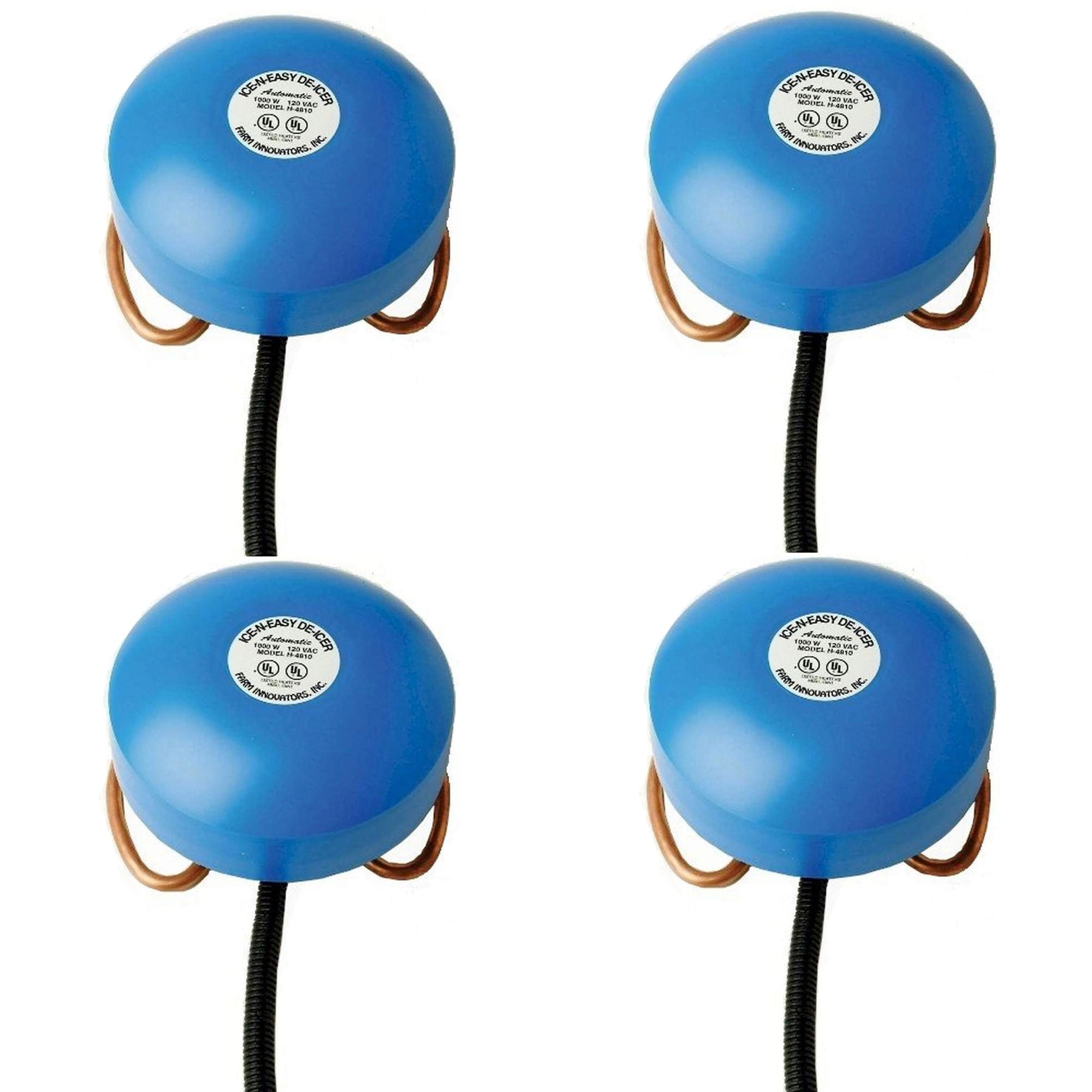 Farm Innovators Economical 1000 Watt Floating Metal Tank De-Icer, 4 Pack, Blue - VMInnovations