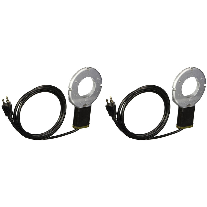 Farm Innovators Chicken Waterer Poultry Fountains De-Icer, Silver/Black (2 Pack) - VMInnovations