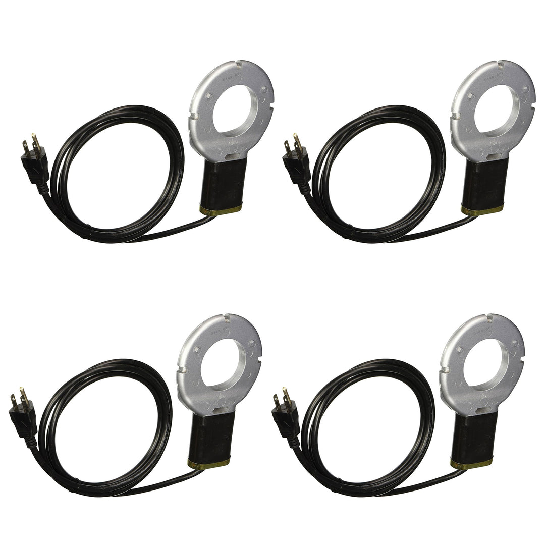 Farm Innovators Chicken Waterer Poultry Fountains De-Icer, Silver/Black (4 Pack) - VMInnovations