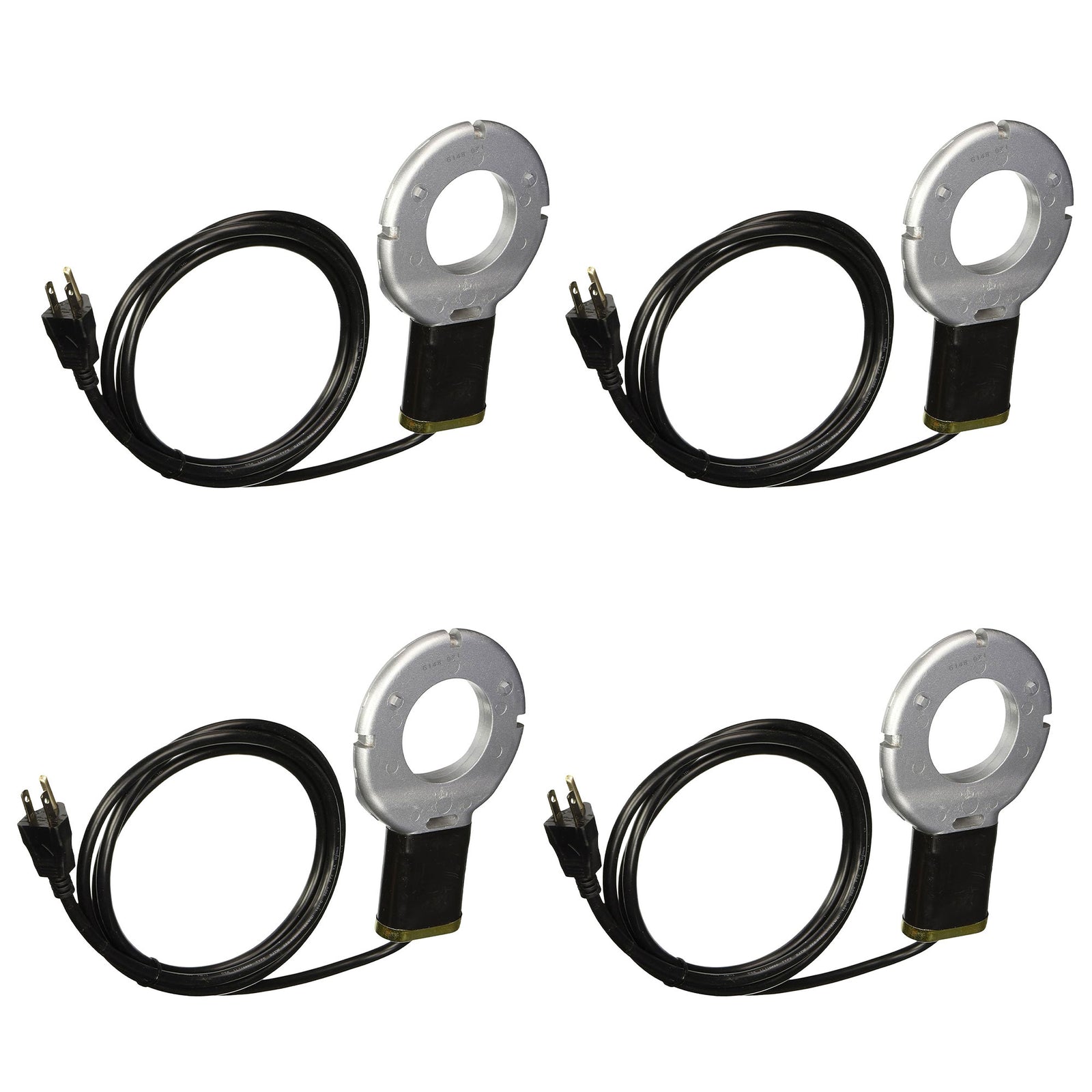 Farm Innovators Chicken Waterer Poultry Fountains De-Icer, Silver/Black (4 Pack) - VMInnovations