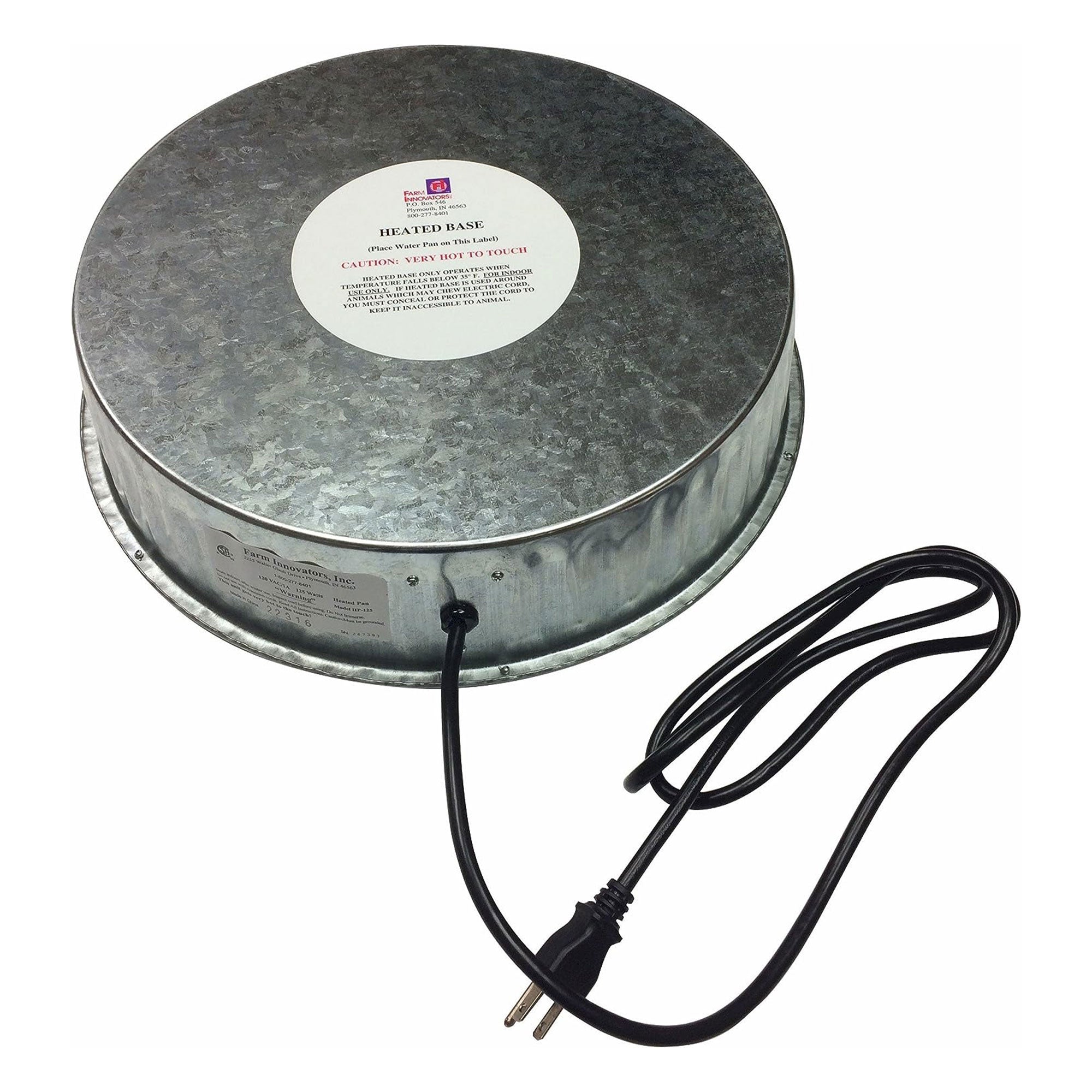Farm Innovators 125W Heated Base for Metal Poultry Founts, 2 Pack, Metallic - VMInnovations