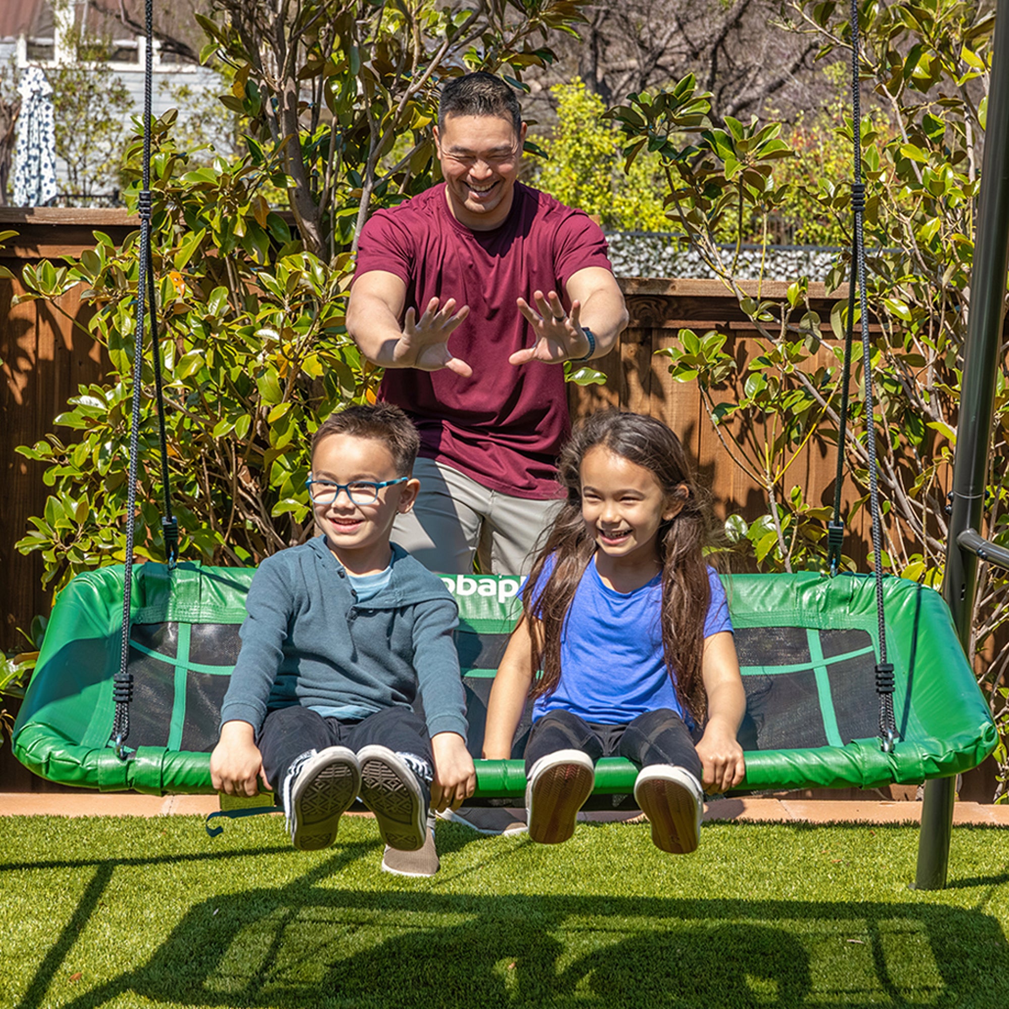 gobaplay Rectangle Tree Swing, 46" x 25" Platform (Swingset Frame Not Included)