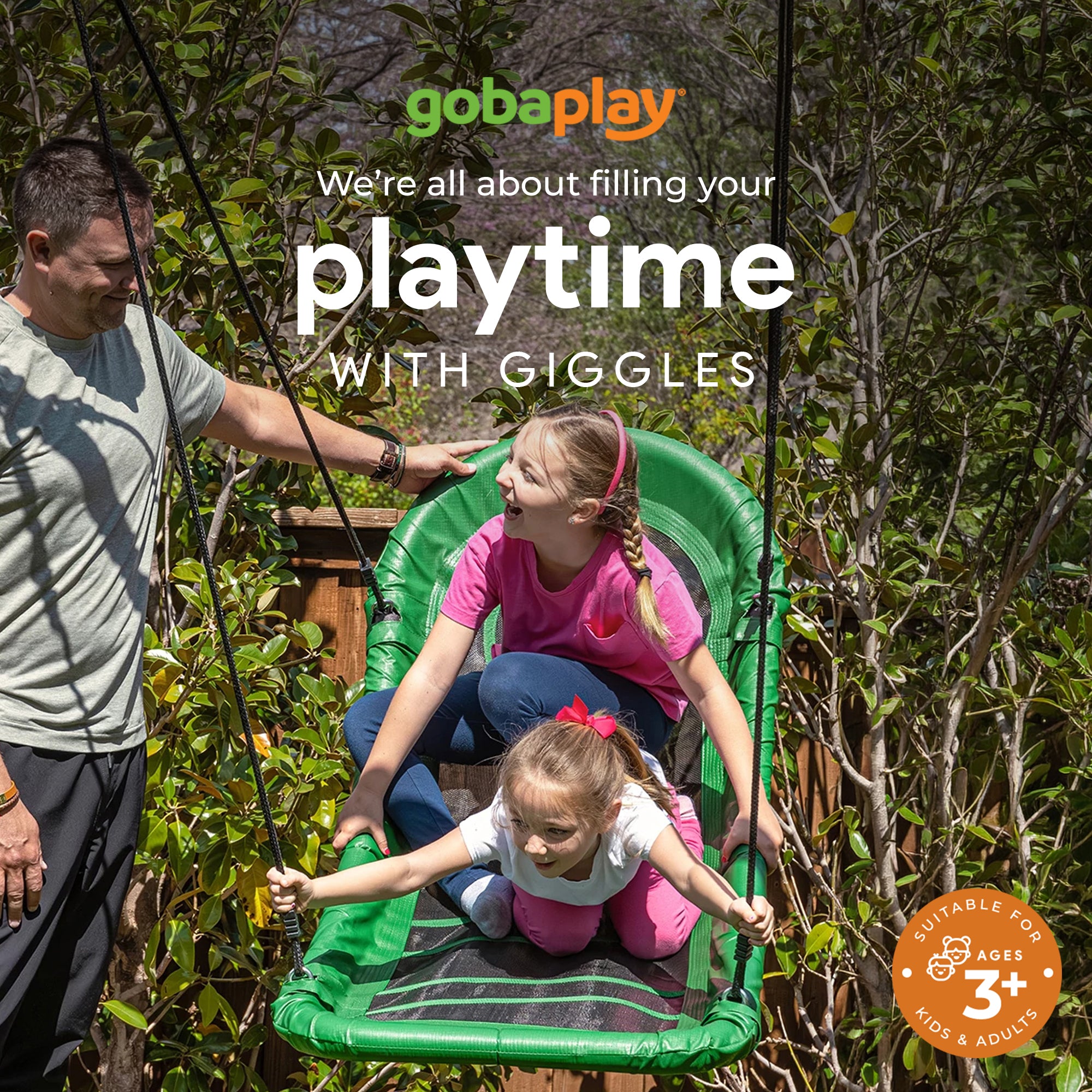 gobaplay Boat Swing, 53" x 25" Platform Saucer, (Swingset Frame Not Included)