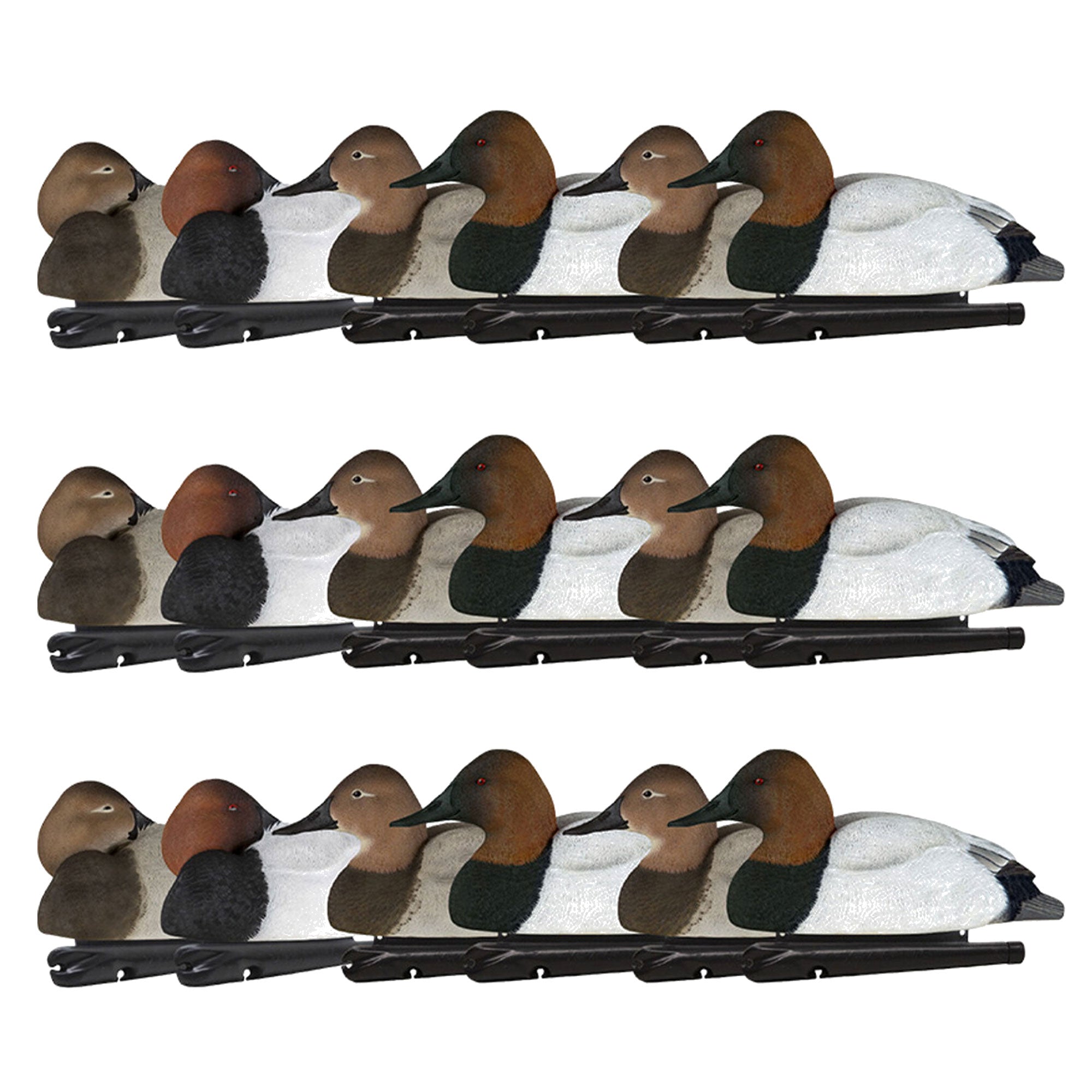 Avian X Topflight Canvasbacks Decoys Realistic Gray Duck, Set of 18, Multicolor