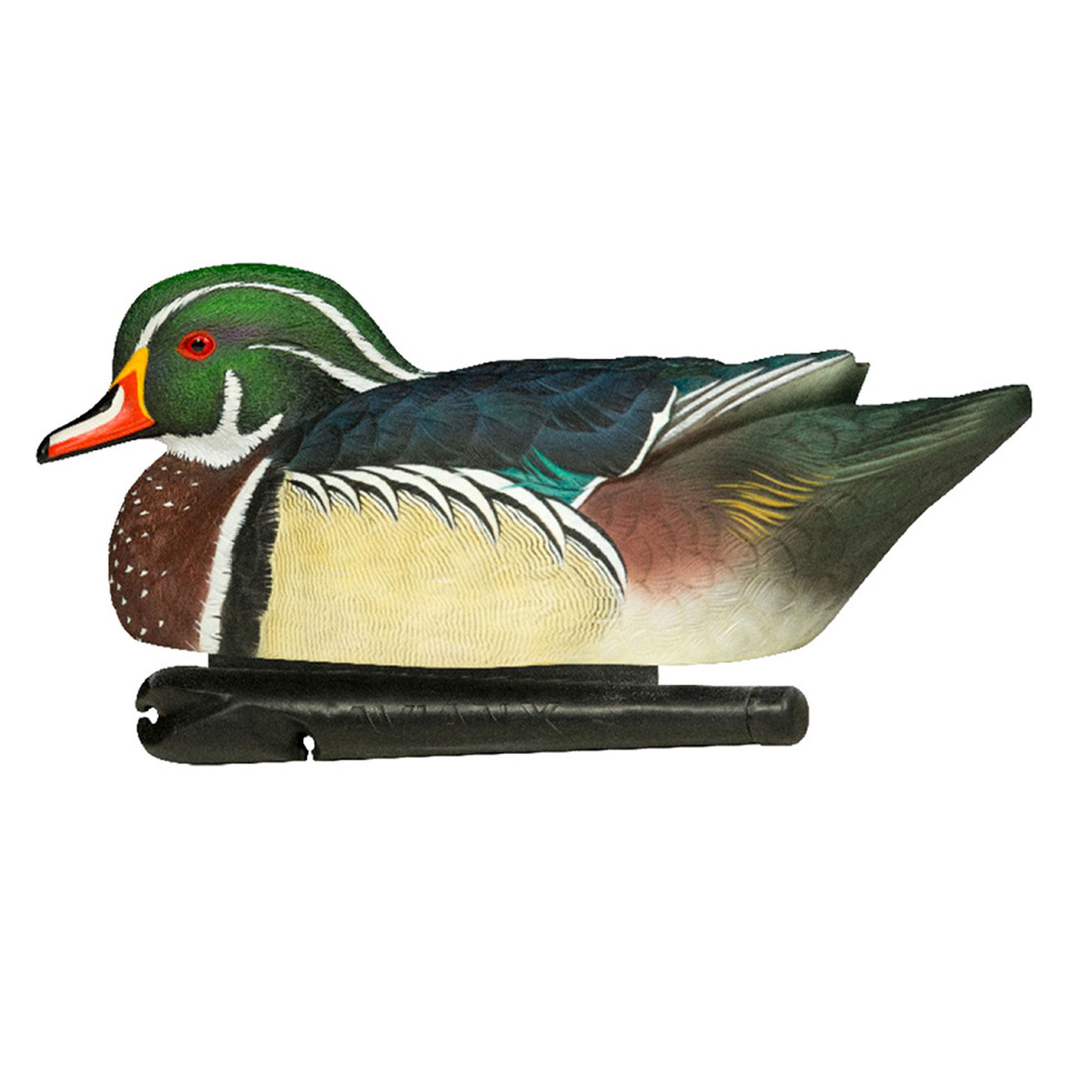 Avian X Topflight Wood Ducks, Realistic Floating Decoys, 18 Pack, Multicolor