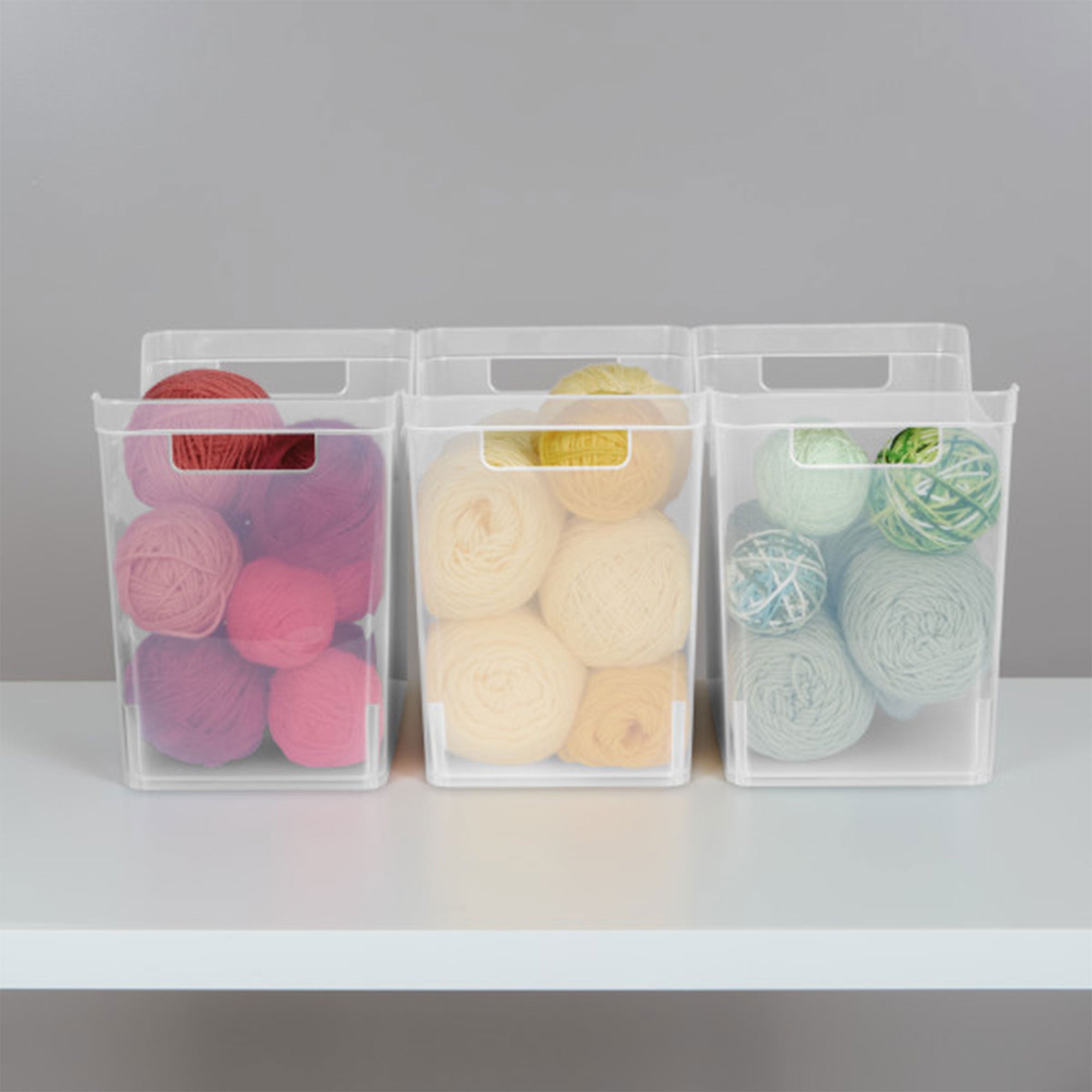 Sterilite Medium Shelf Home Storage Organizing Plastic Container, 6 Pack, Clear - VMInnovations