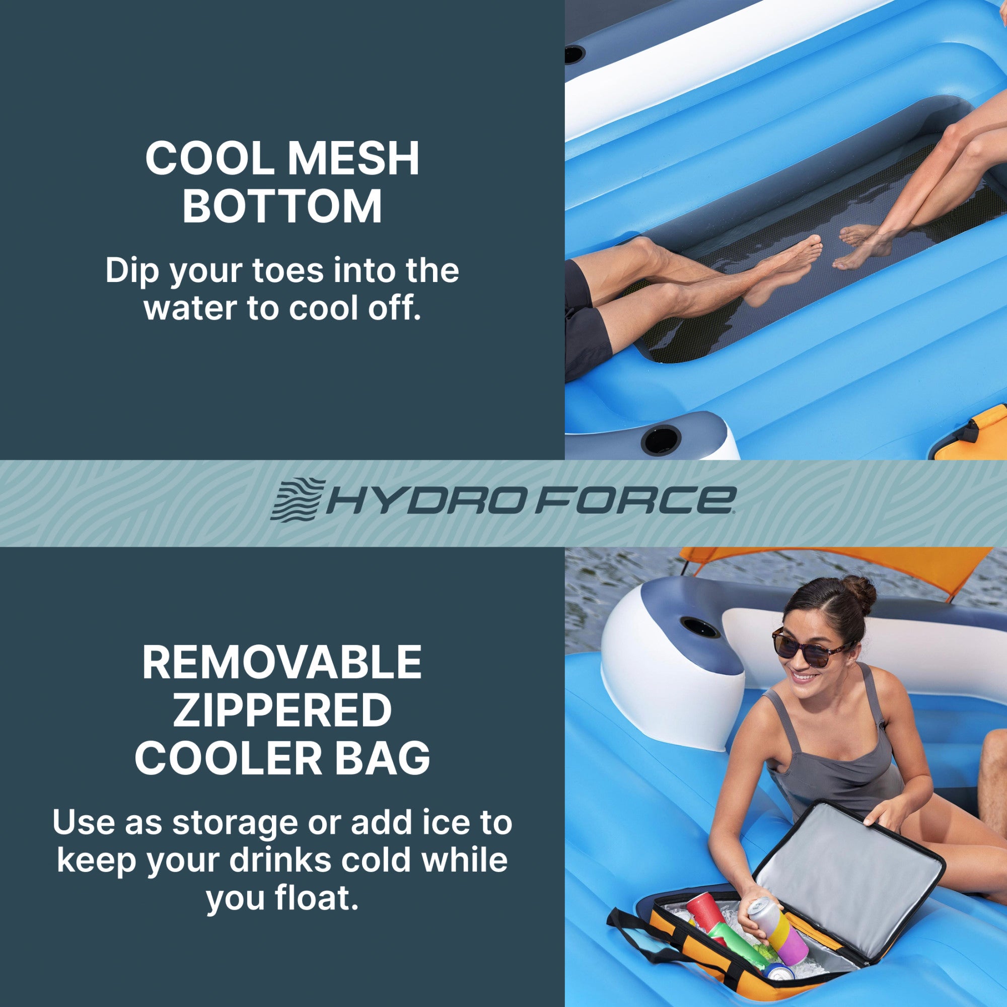Bestway CoolerZ Tropical Breeze 6 Person Inflatable Party Island Float(Open Box) - VMInnovations
