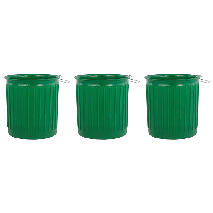 Chem-Tainer 60 Gal Carry Landscape Barrel w/Steel Top Ring Design, 3 Pack, Green - VMInnovations