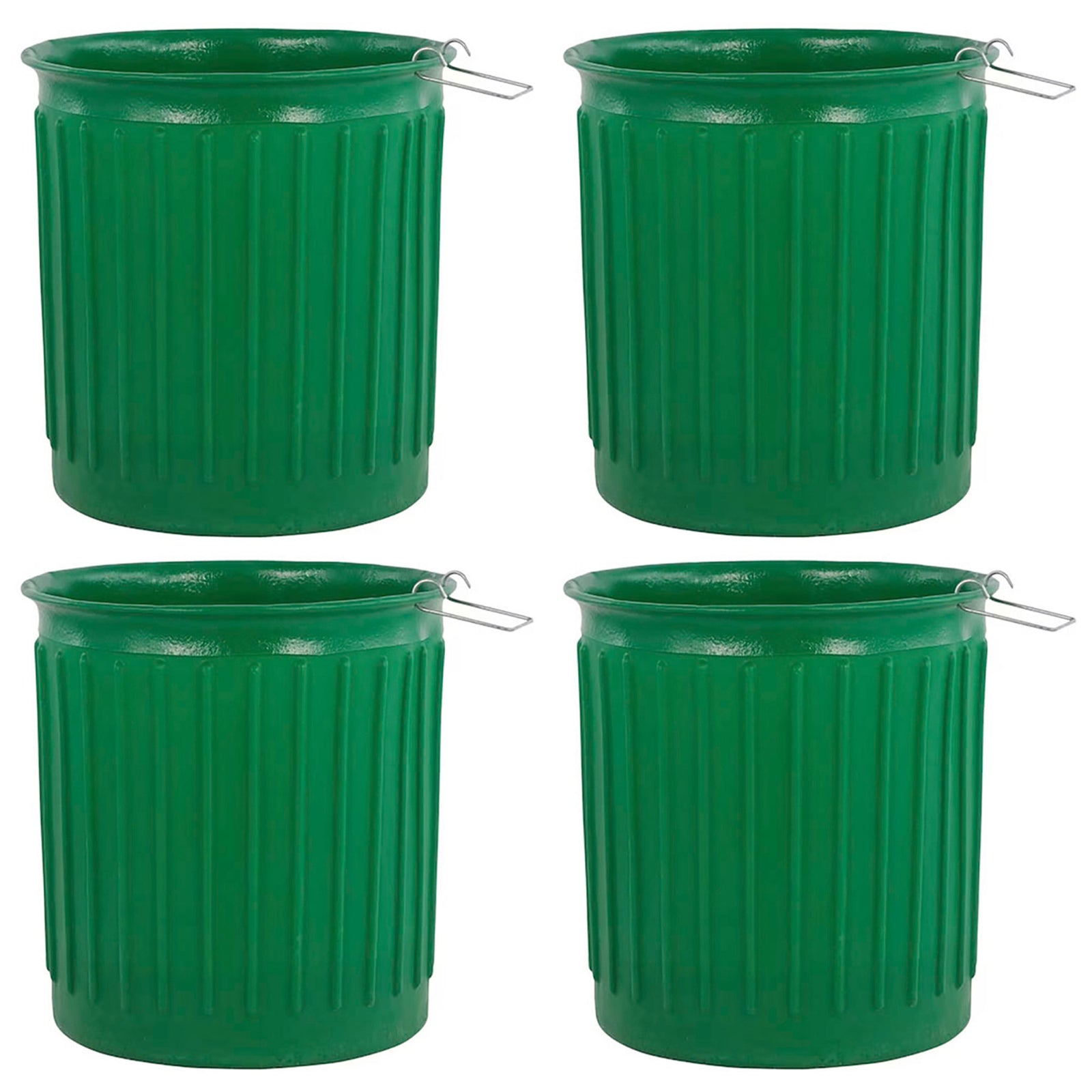 Chem-Tainer 60 Gal Carry Landscape Barrel w/Steel Top Ring Design, 4 Pack, Green - VMInnovations