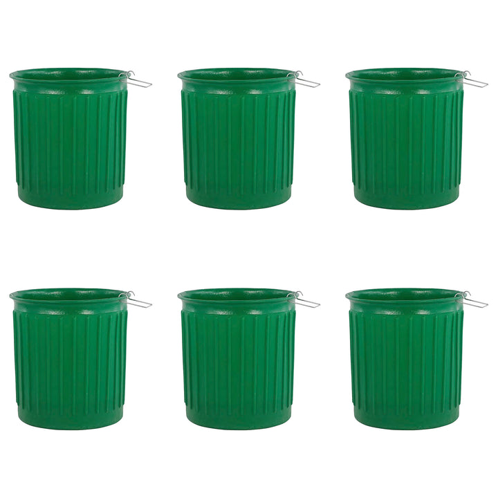 Chem-Tainer 60 Gal Carry Landscape Barrel w/Steel Top Ring Design, 6 Pack, Green - VMInnovations