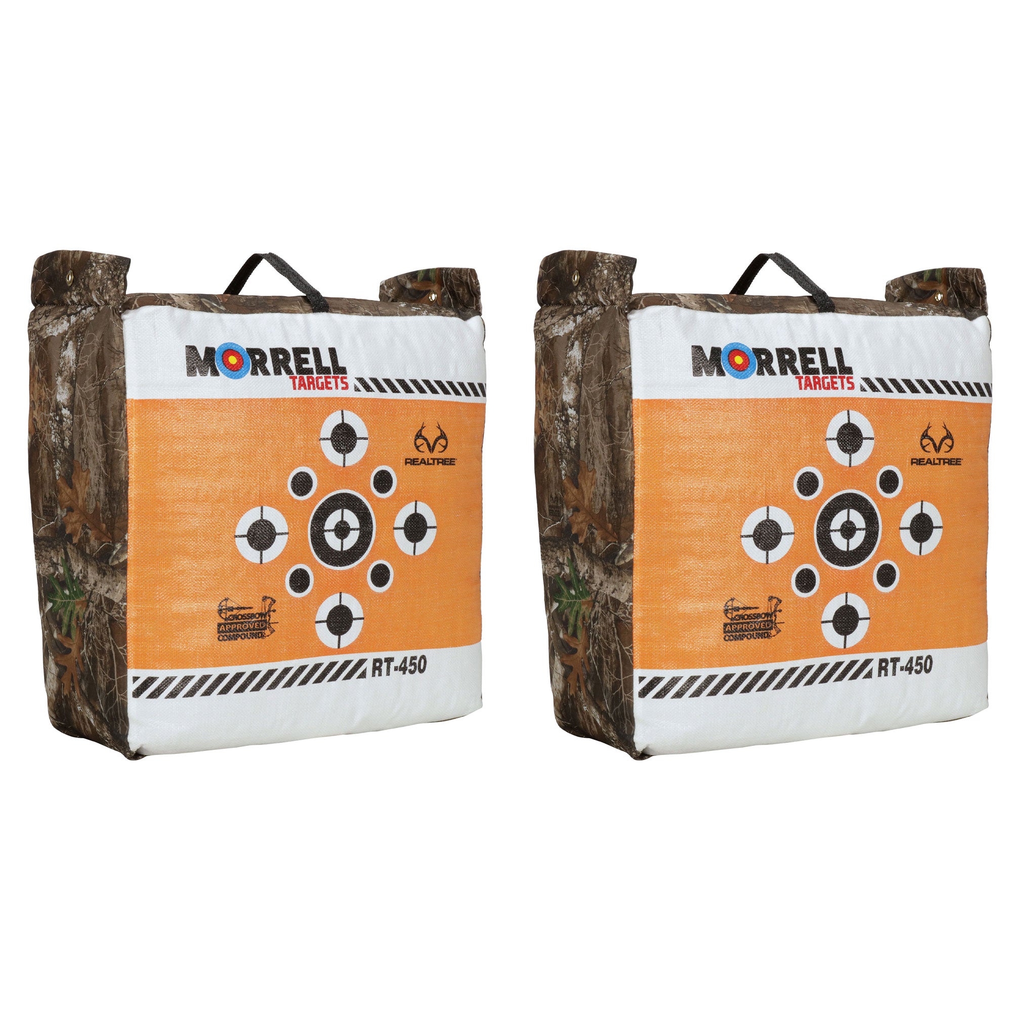 Morrell Targets 2 Sided Archery Bag Target, E Z Handle, Edge Camouflage, 2 Pack - VMInnovations