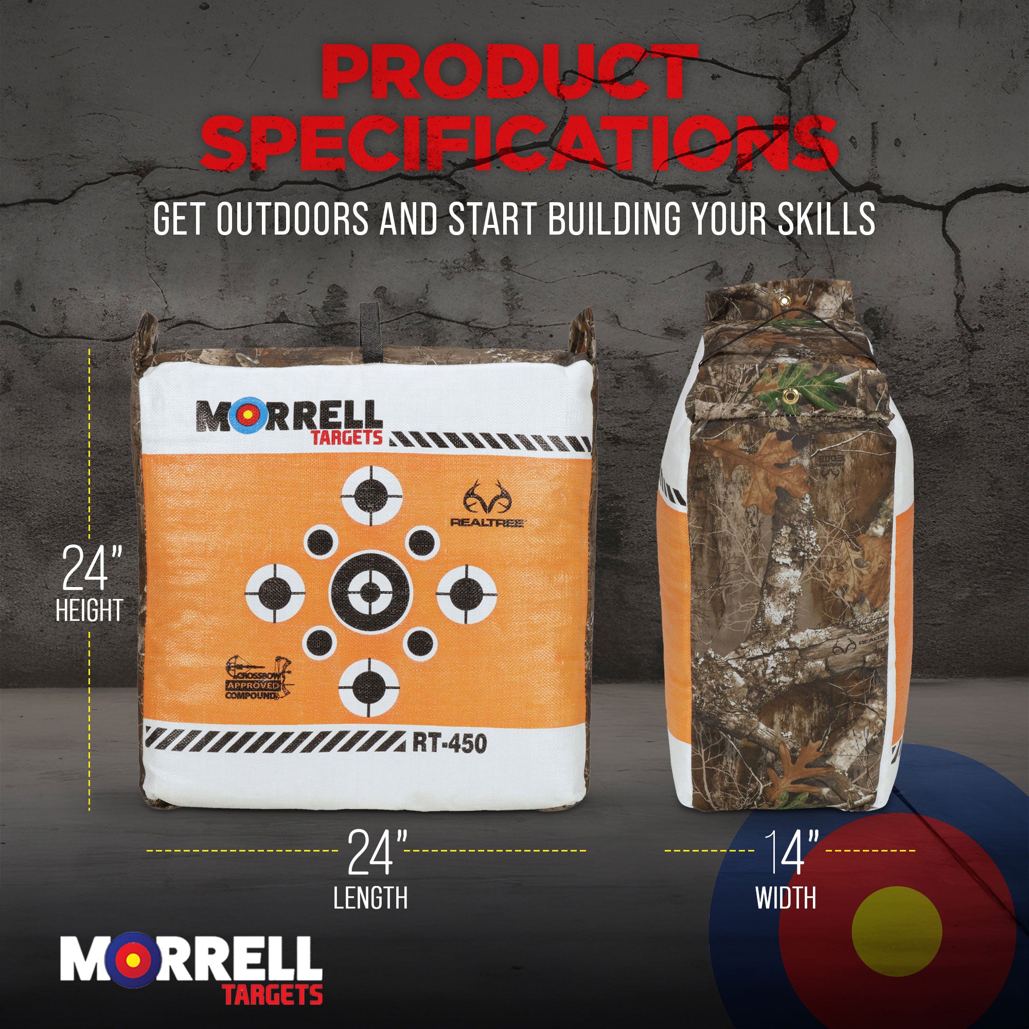 Morrell Targets 2 Sided Archery Bag Target, E Z Handle, Edge Camouflage, 3 Pack - VMInnovations