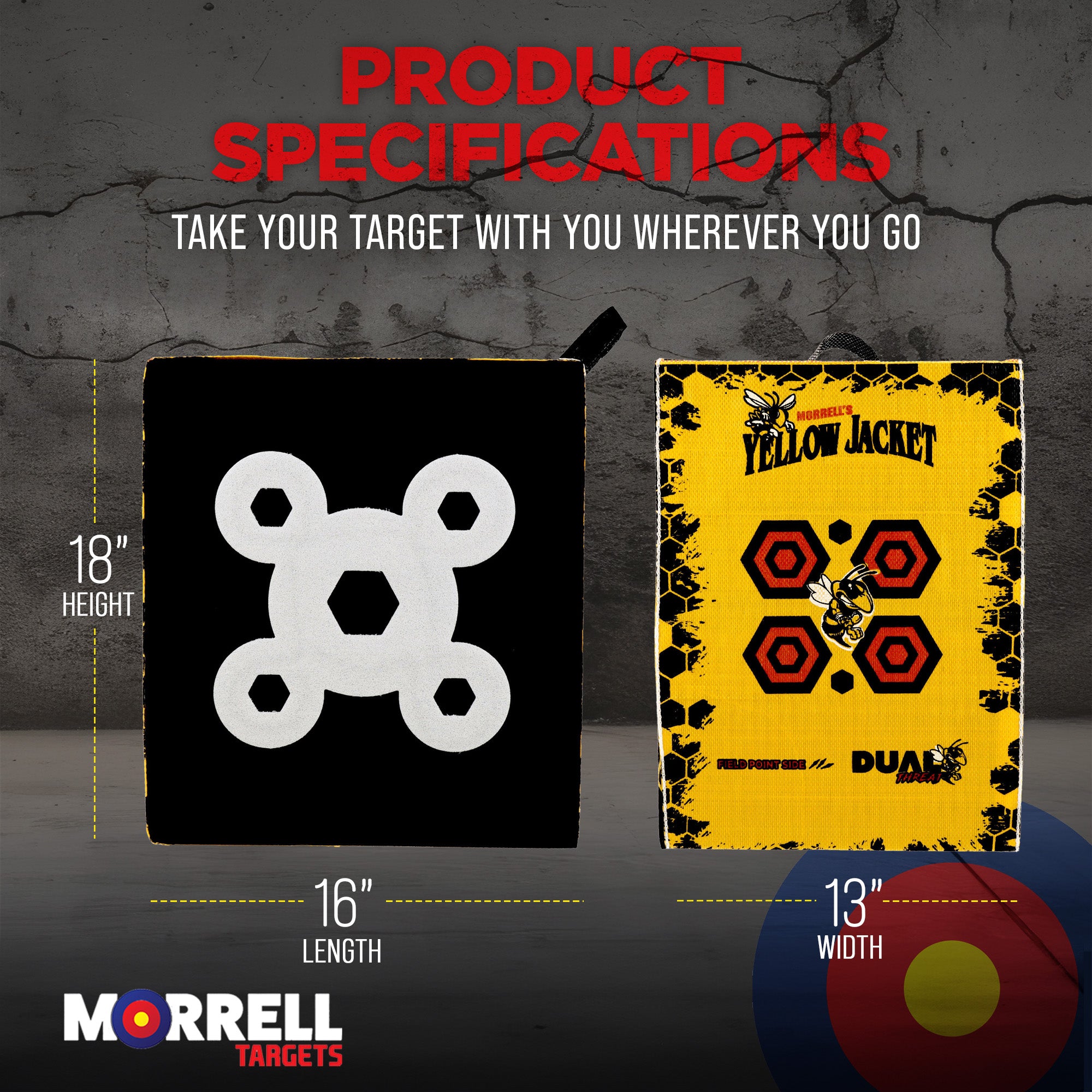 Morrell Yellow Jacket 380 FPS Crossbow Cube Targets with Carry Handle, 3 Pack - VMInnovations