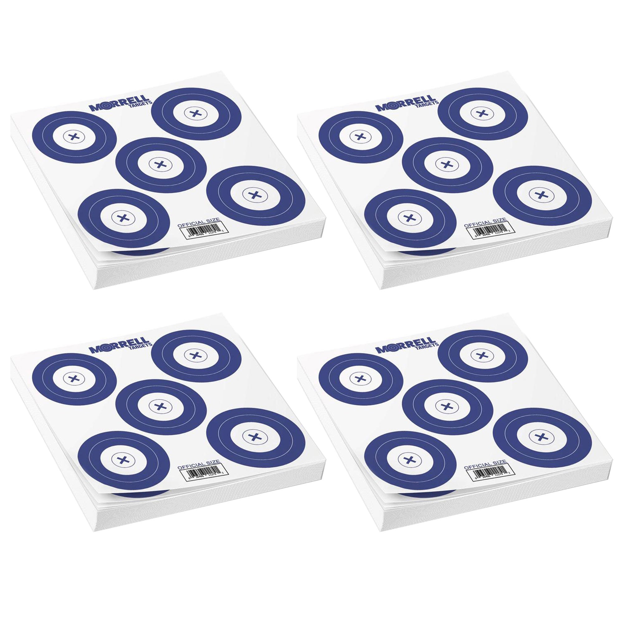 Morrell Targets 100 Count Archery Official 5 Spot Paper Target Face, 4 Pack - VMInnovations