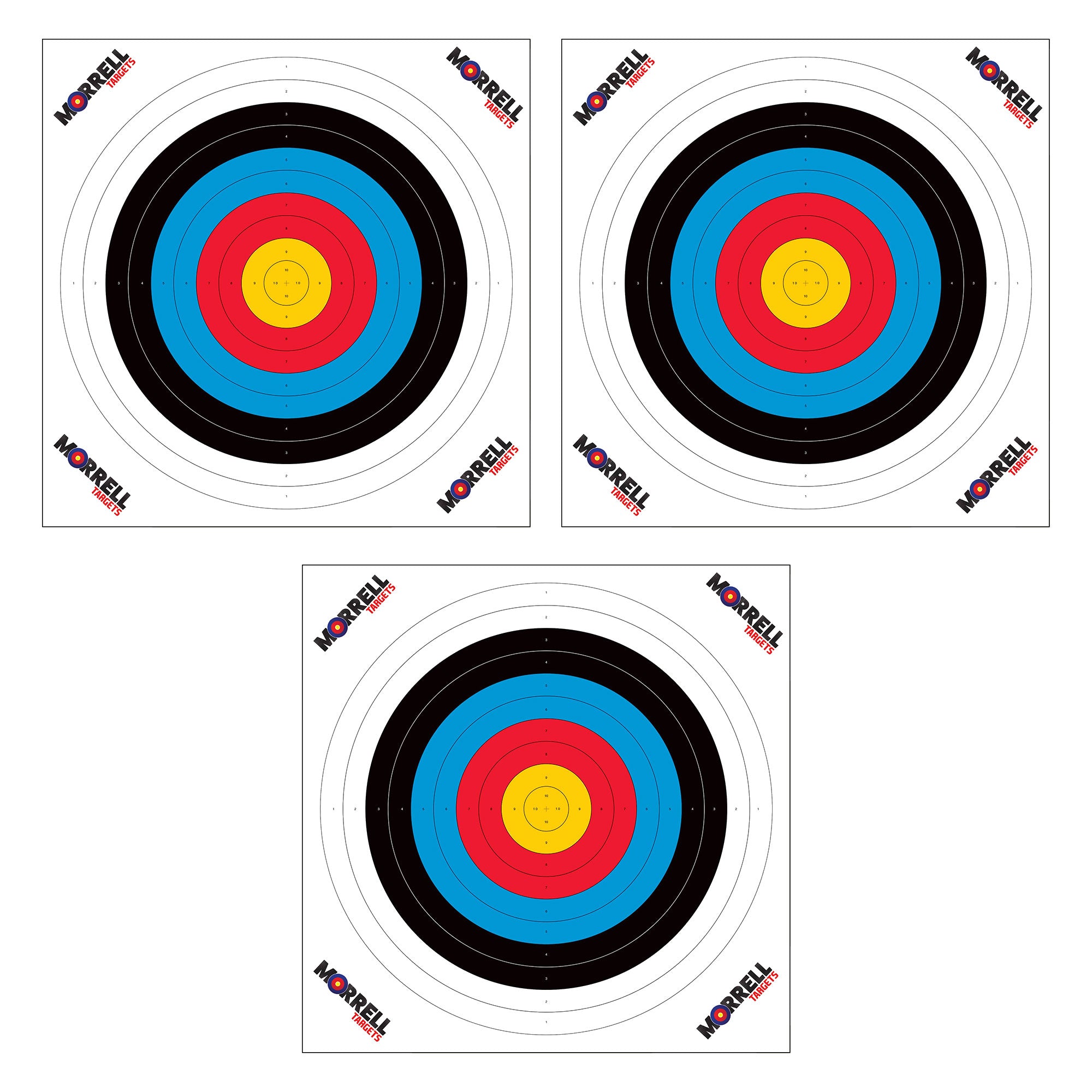 Morrell Targets 100 Pieces Thin Paper Archery Target with Card Stock, 3 Pack