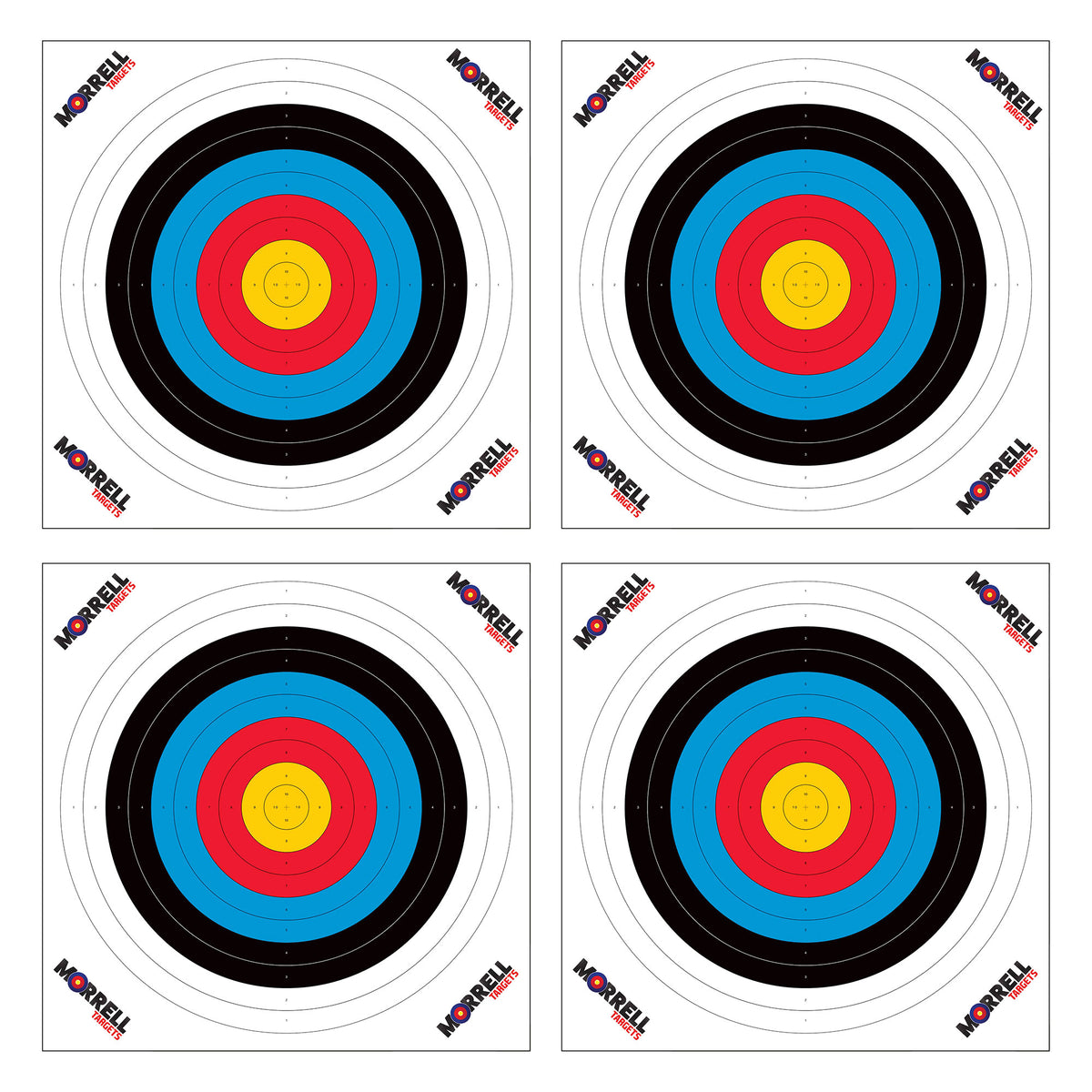 Morrell Targets 100 Pieces Thin Paper Archery Target with Card Stock, 4 Pack