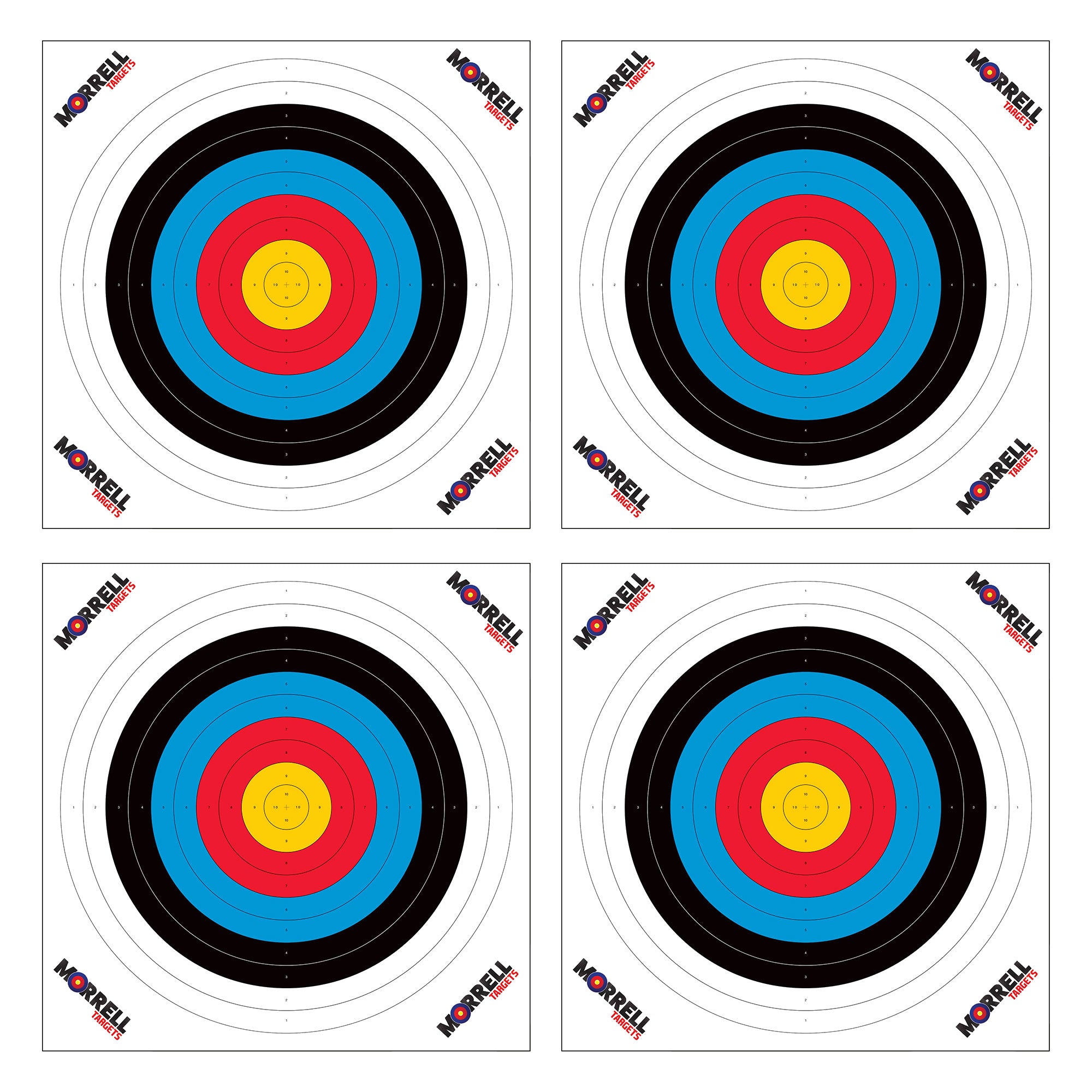 Morrell Targets 100 Pieces Thin Paper Archery Target with Card Stock, 4 Pack