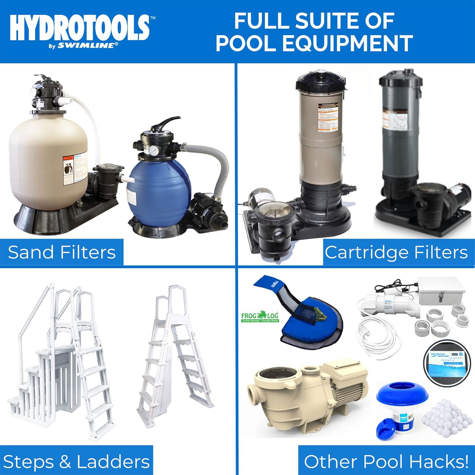 Swimline 87640 Salt Water Chlorine Generator System, 40K Gallon Swimming Pools - VMInnovations