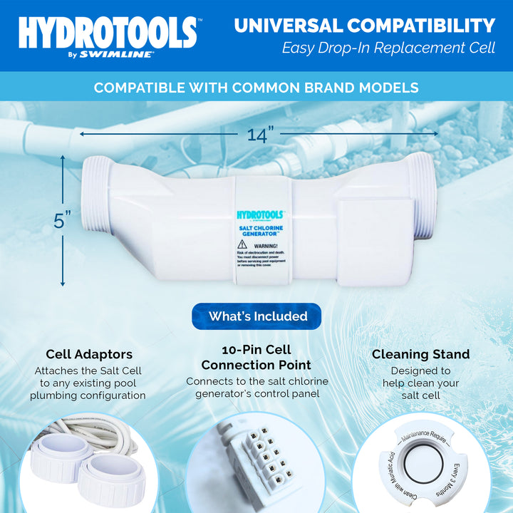 Swimline 87615 Salt Replacement Cell for Water Chlorine System, 15K Gallon Pools - VMInnovations