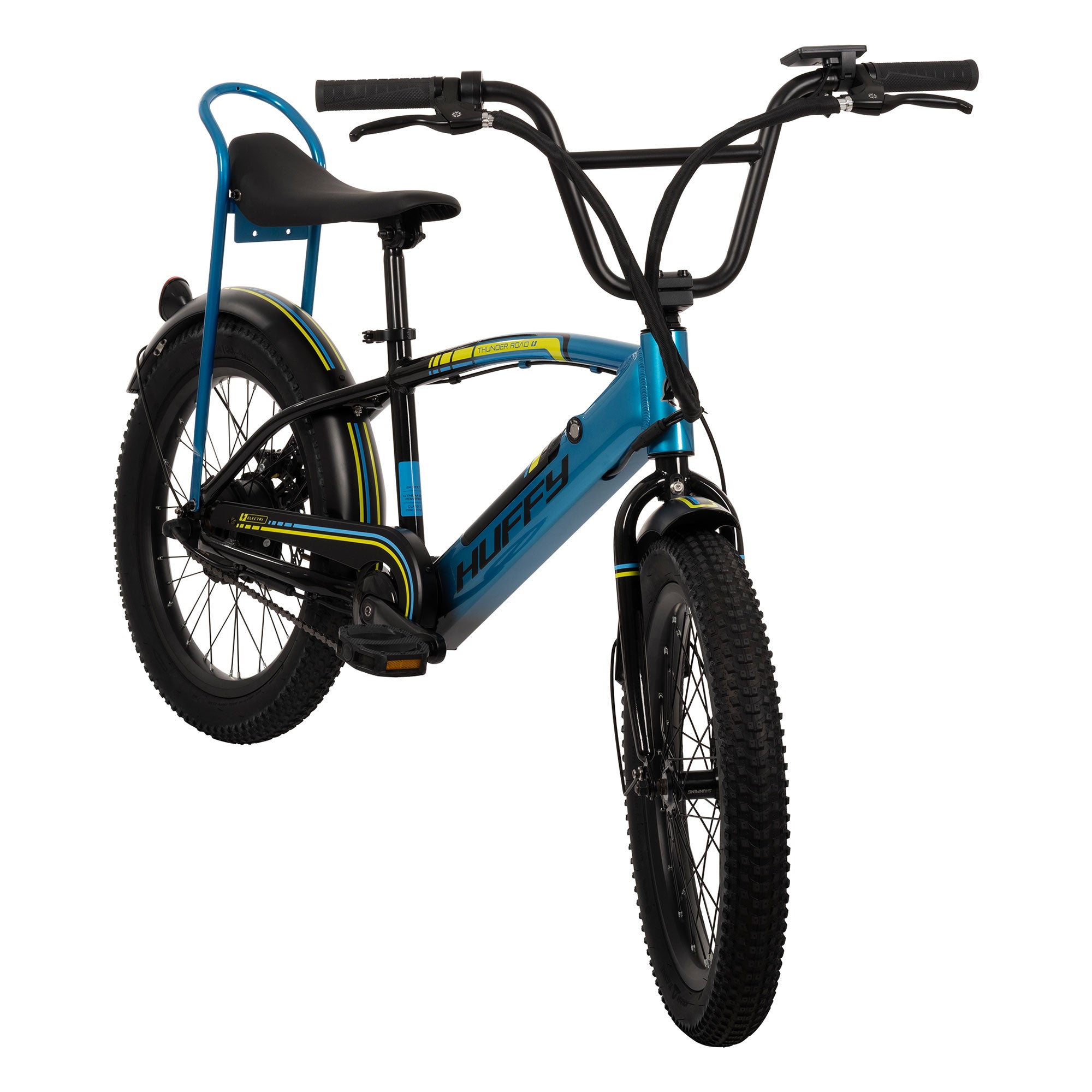 Huffy 20" Thunder Road 250W Motor Outdoor Electric Bike, Ages 13+, Teal/Black - VMInnovations