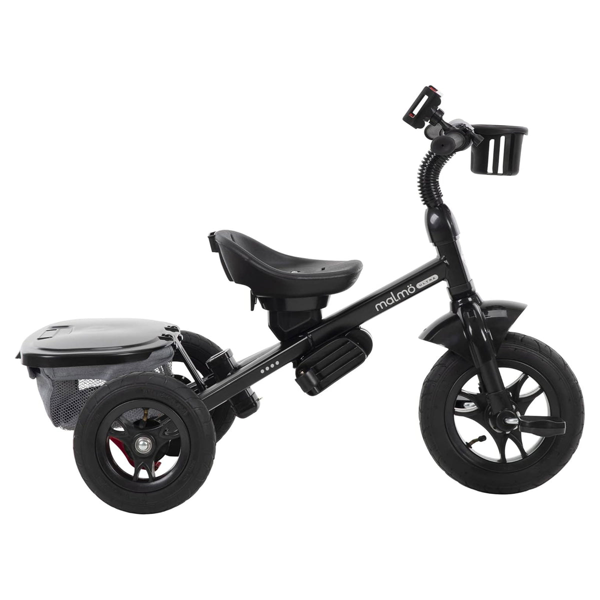 Huffy Malmo 4 in 1 Canopy Tricycle w/ Push Handle for Toddlers, Gray/Black(Used) - VMInnovations