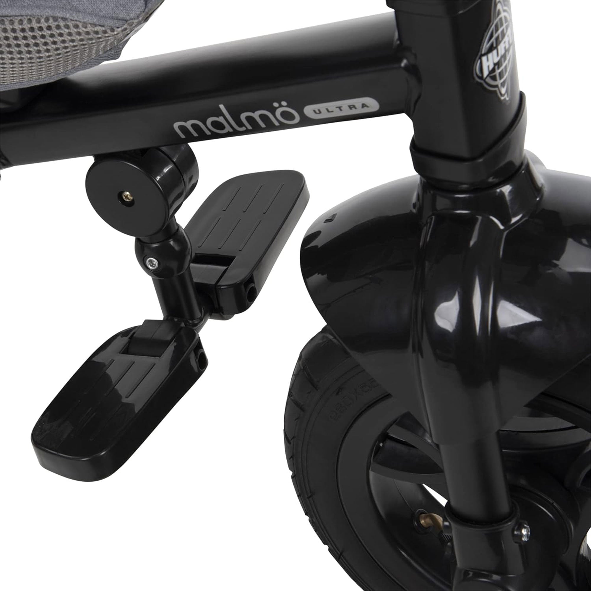 Huffy Malmo Luxe 4 in 1 Canopy Tricycle w/ Push Handle for Toddlers, Gray/Black - VMInnovations