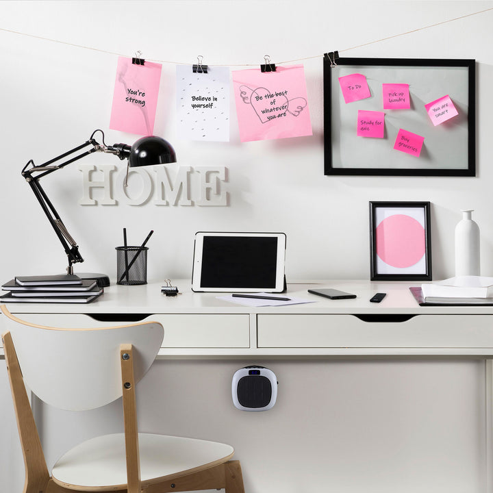 Good Housekeeping Wall-Mount Indoor Mini Space Heater w/ Thermostat, 750W, White - VMInnovations