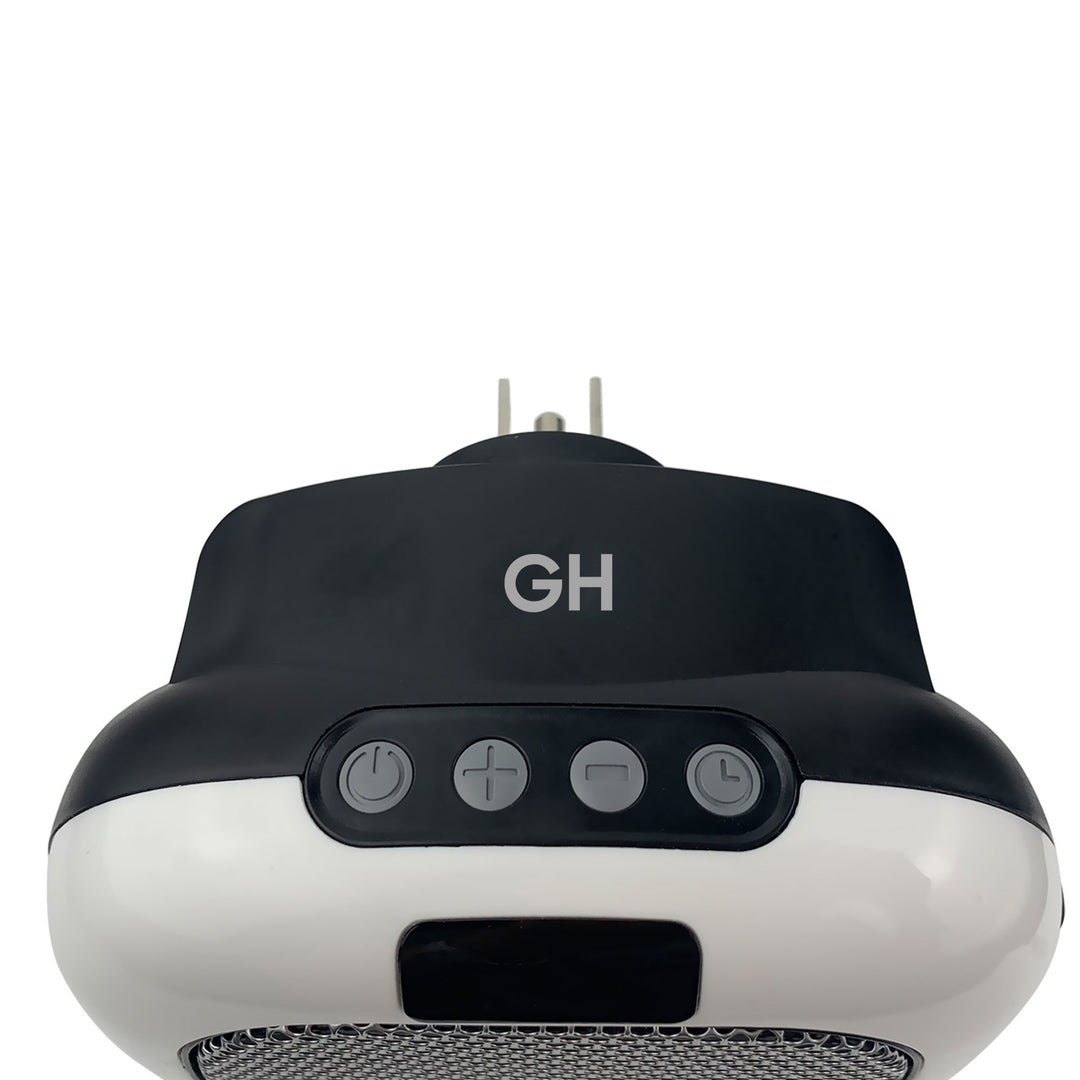 Good Housekeeping Wall-Mount Indoor Mini Space Heater w/ Thermostat, 750W, White - VMInnovations