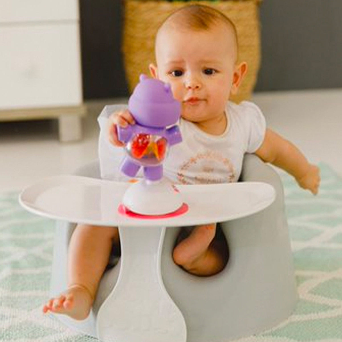 Bumbo Baby Soft Foam Wide Floor Seat w/ Adjustable Harness, 3 Pack, Monsoon