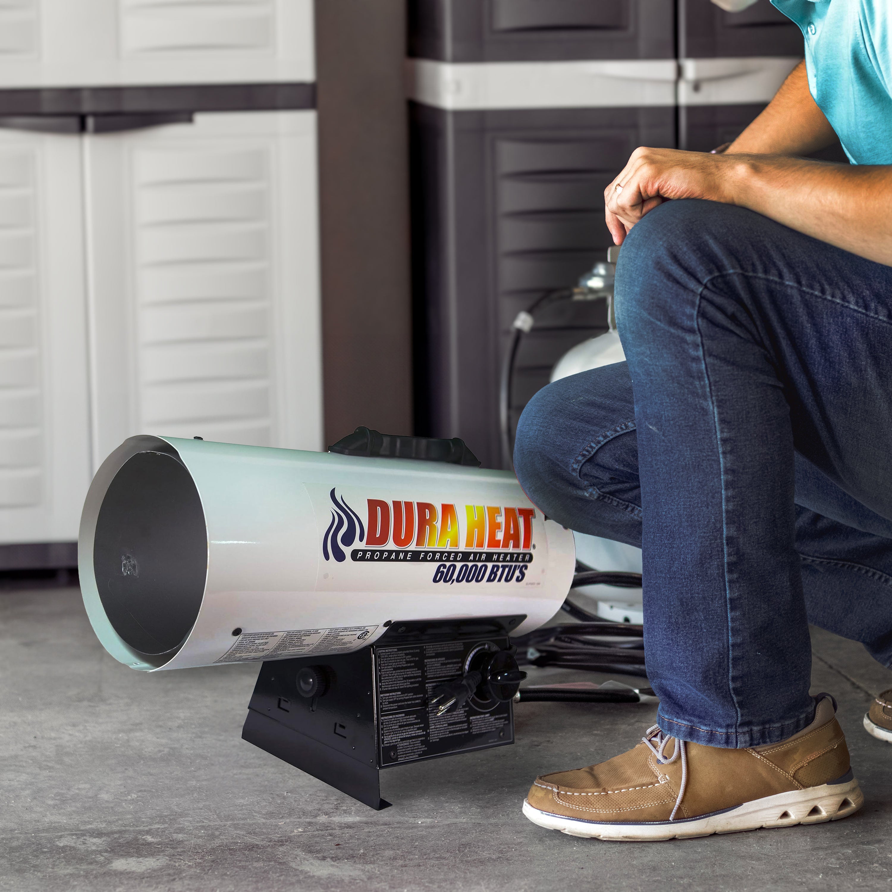 Dura Heat 2 Pack 60000 BTU Auto Shut Off Portable Propane Heater for 1500 Sq Ft - VMInnovations