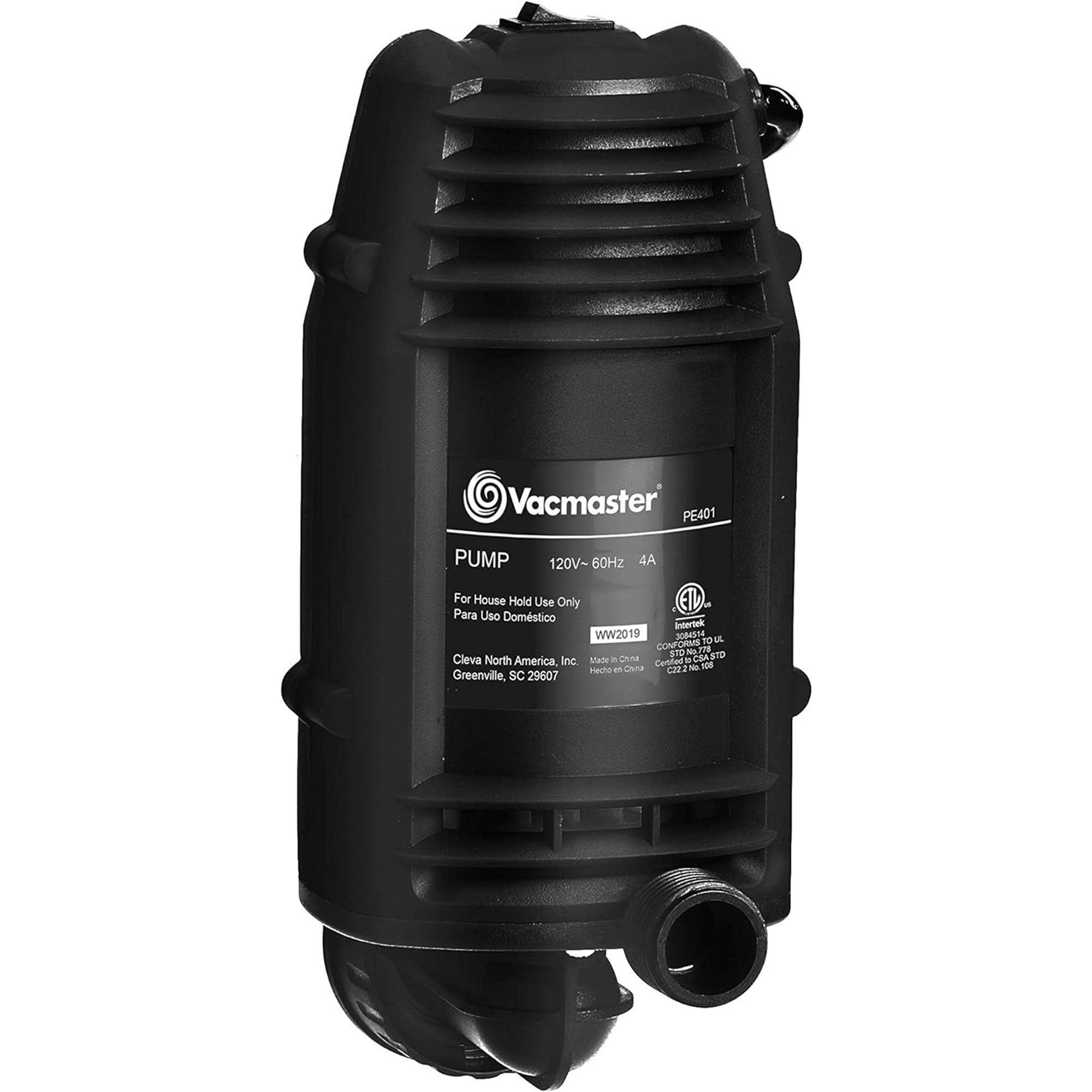 Vacmaster Wet and Dry Pump with Shut Off Valve and High Impact Housing(Open Box) - VMInnovations