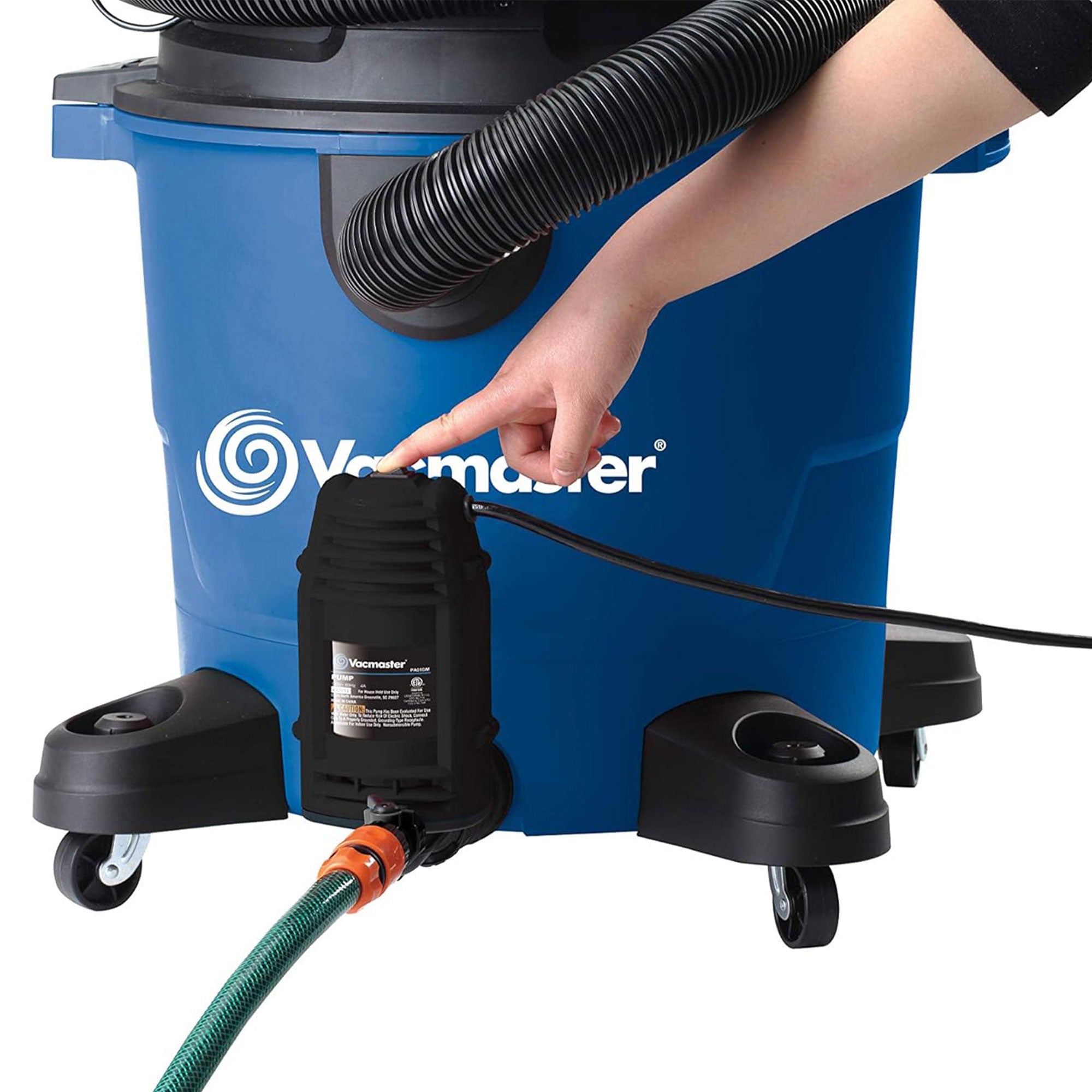 Vacmaster Wet and Dry Pump with Shut Off Valve and High Impact Housing(Open Box) - VMInnovations
