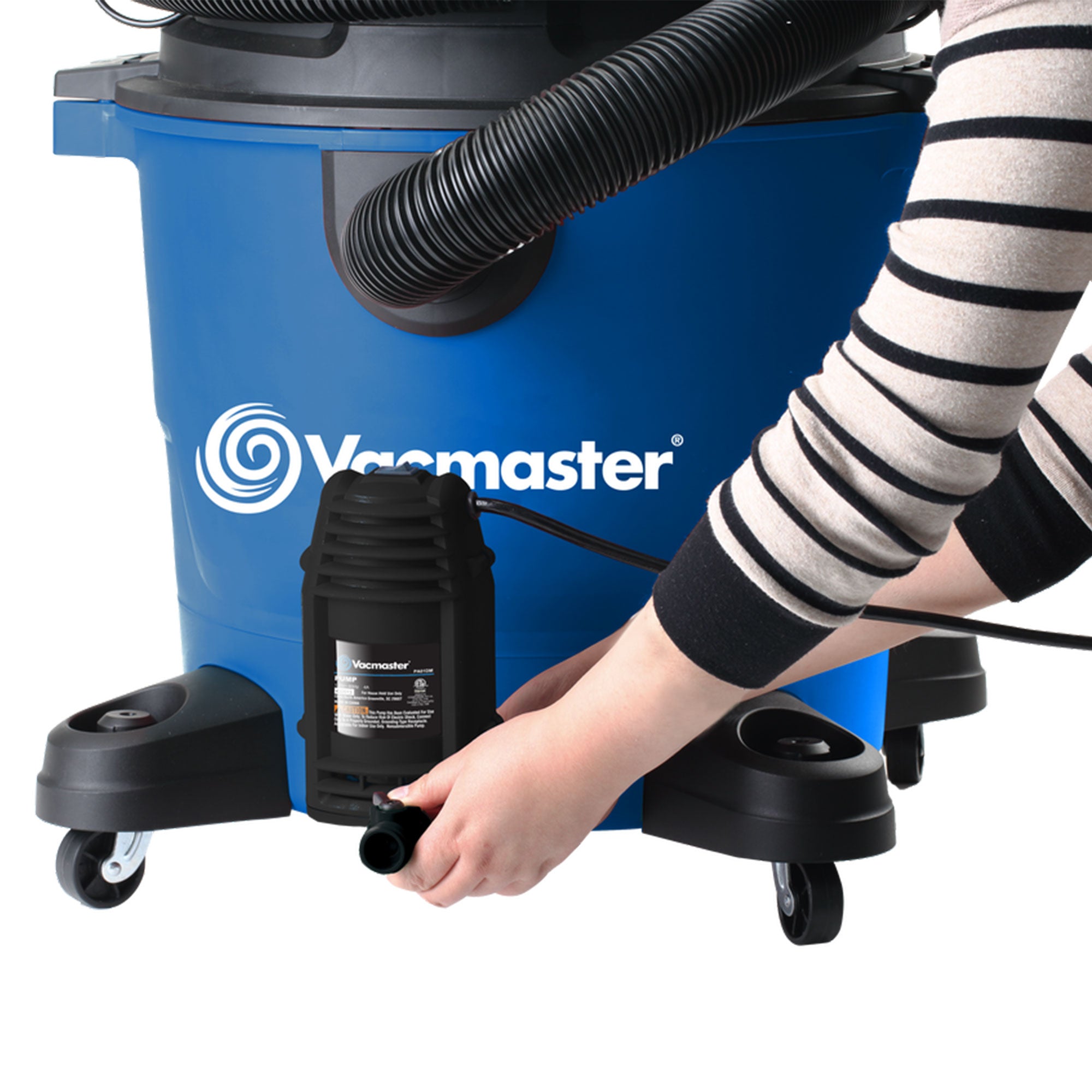Vacmaster Wet and Dry Pump with Shut Off Valve and High Impact Housing(Open Box) - VMInnovations
